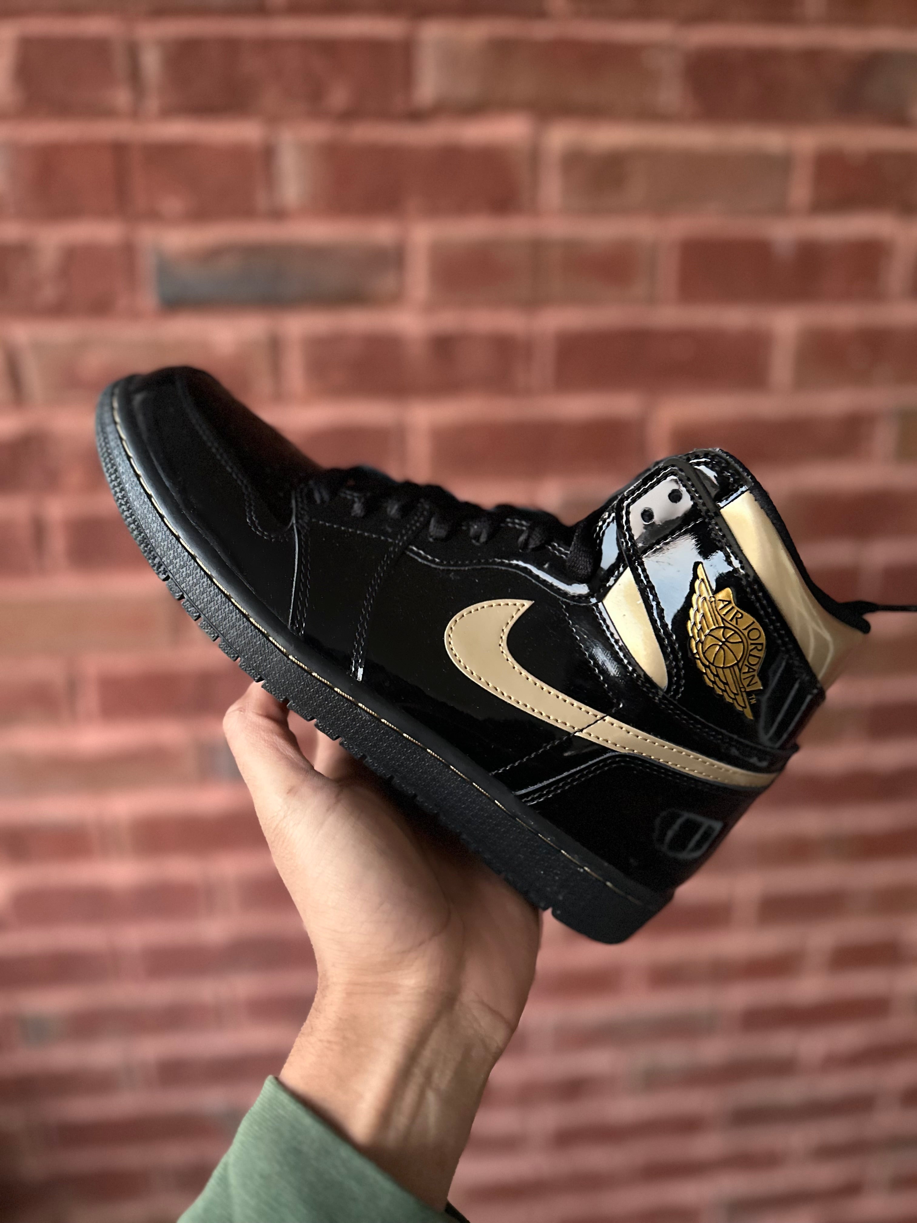 Size 9 - J1 Black metallic Gold