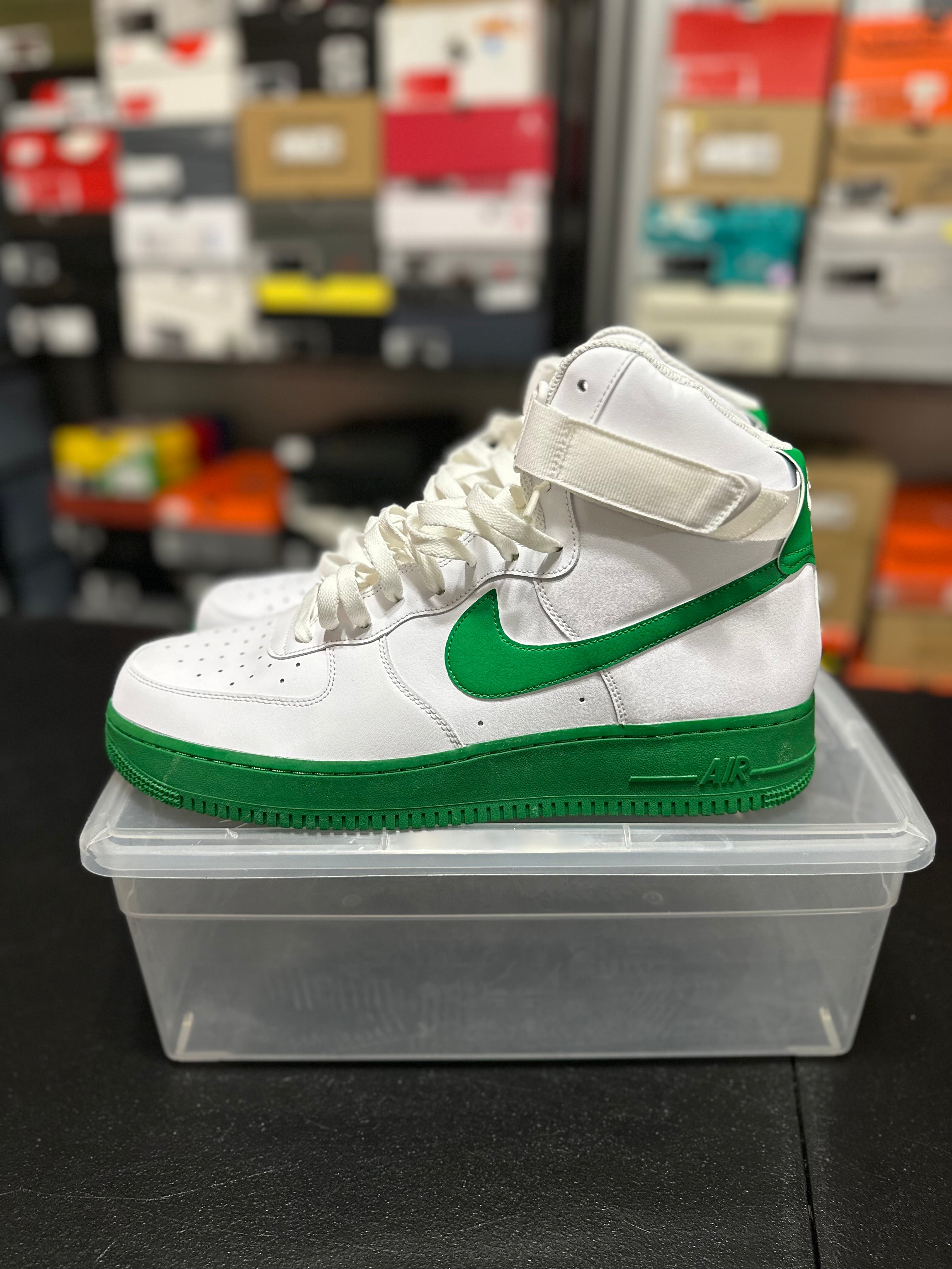 Size 13 - AF1 High lucky green
