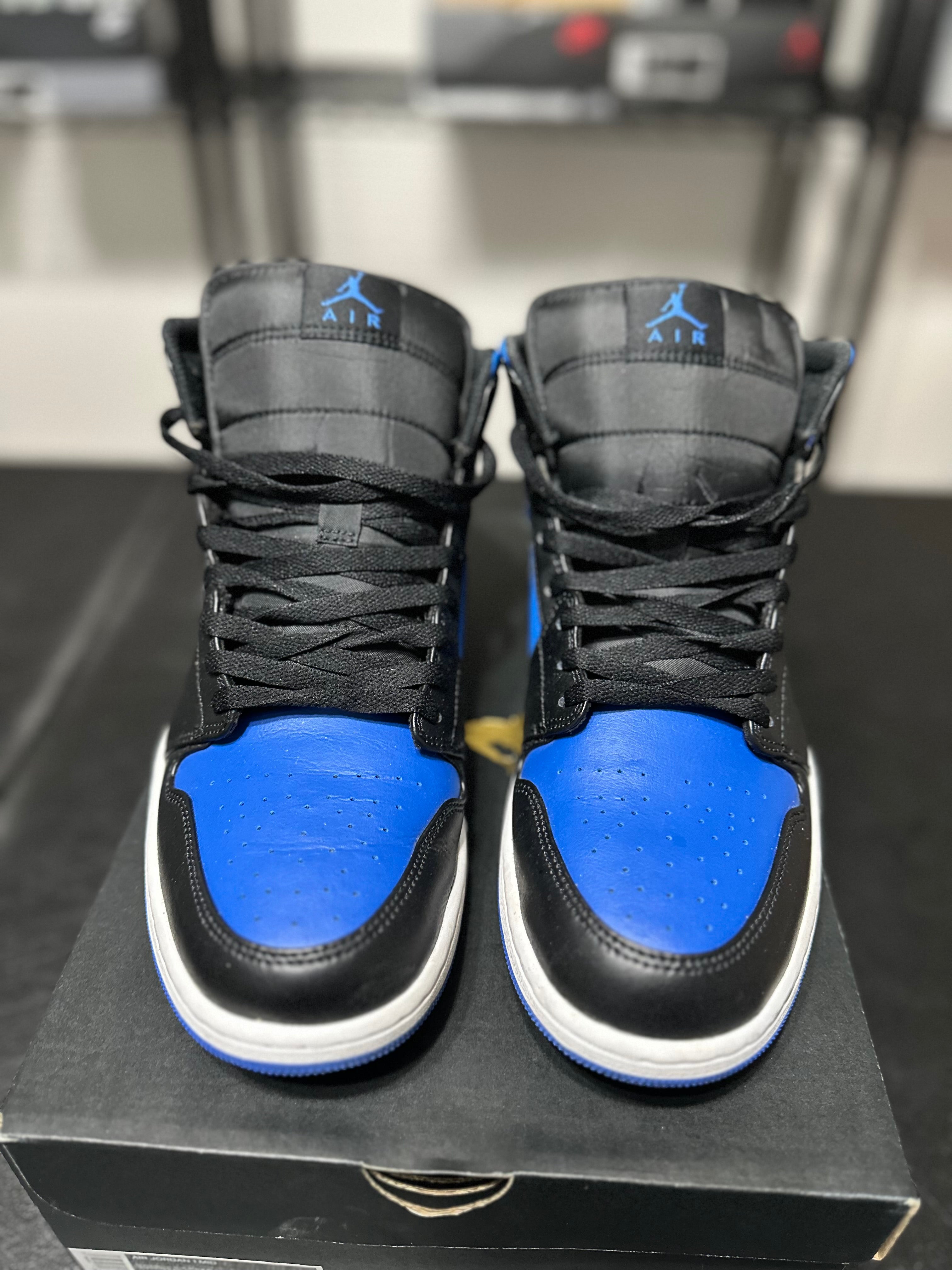 Size 12 - J1 mid black/blue