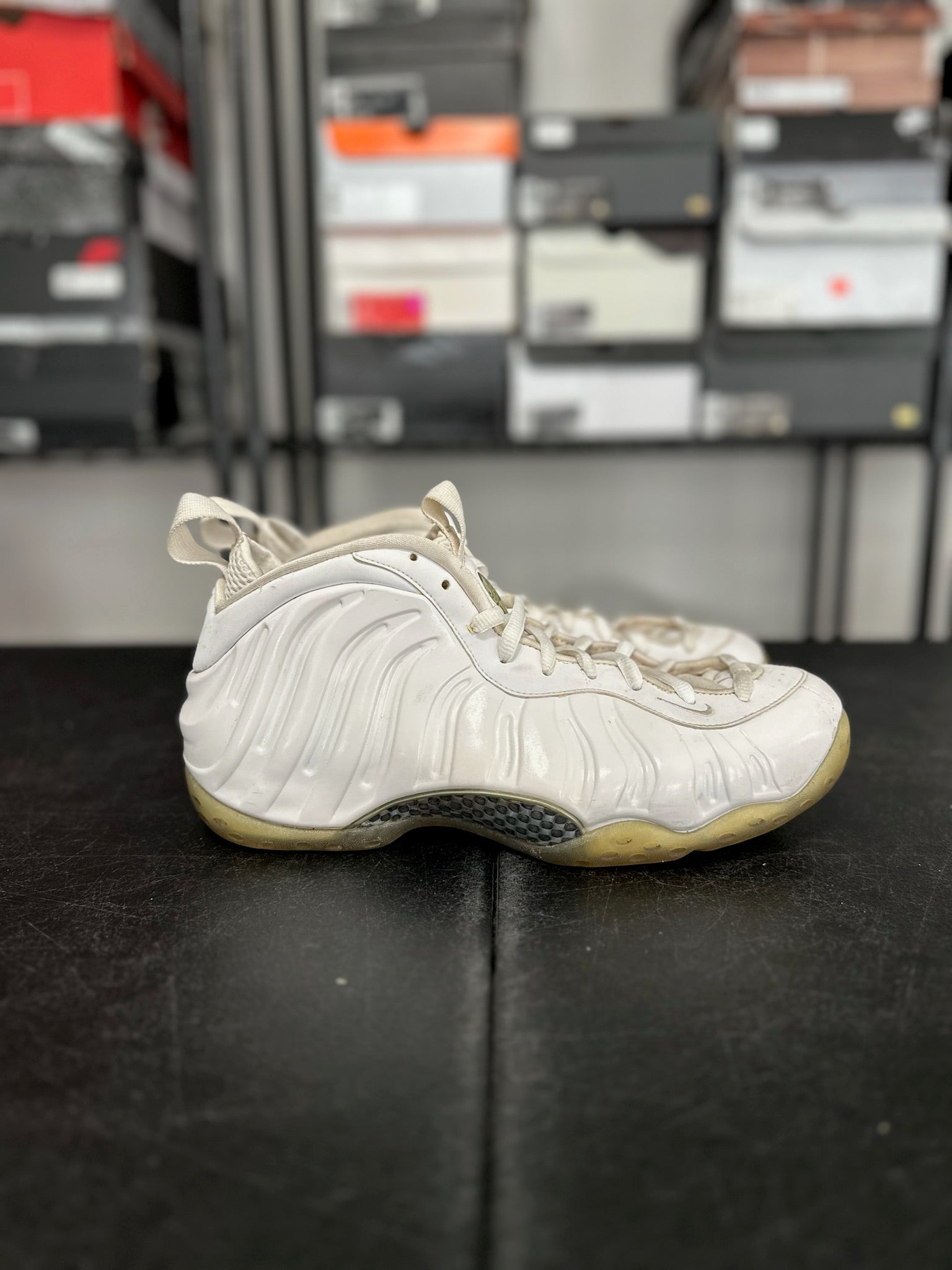 Size 11.5 - Foamposite 1 White Out