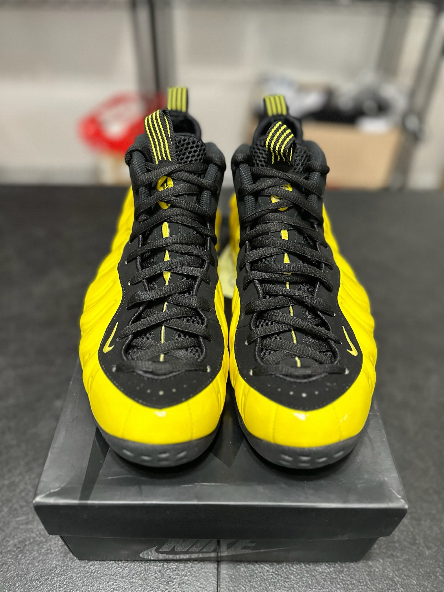 Size 10.5 - Foamposite 1 Wu-Tang Optic Yellow