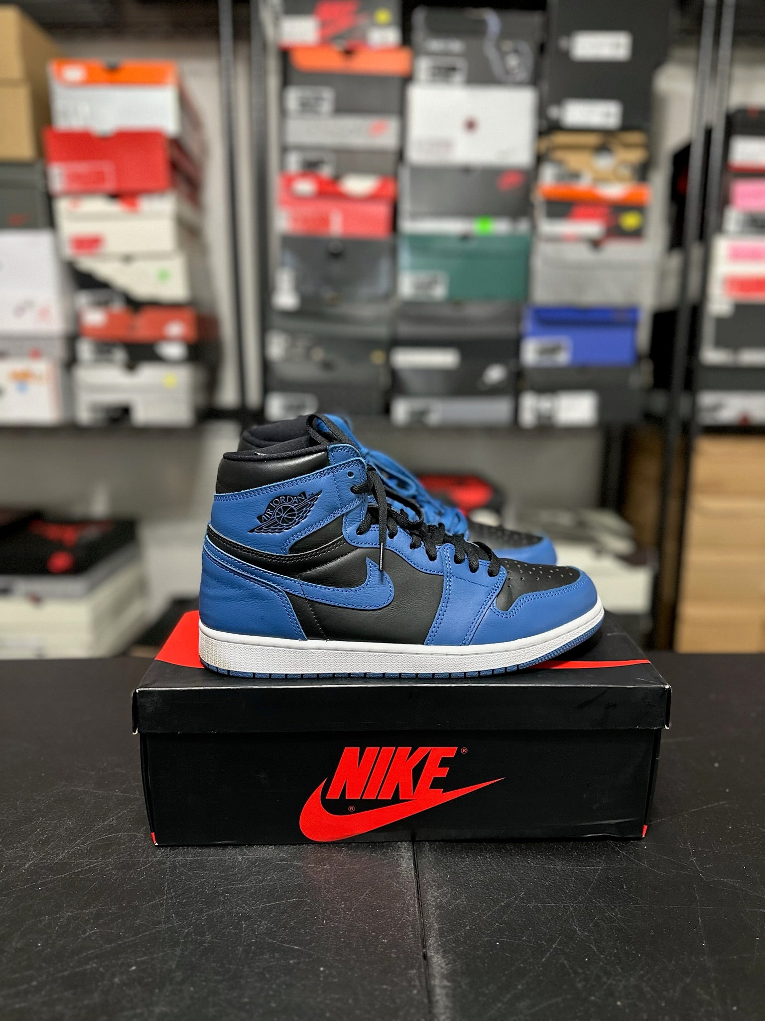 Size 10.5 - J1 High Dark Marina Blue