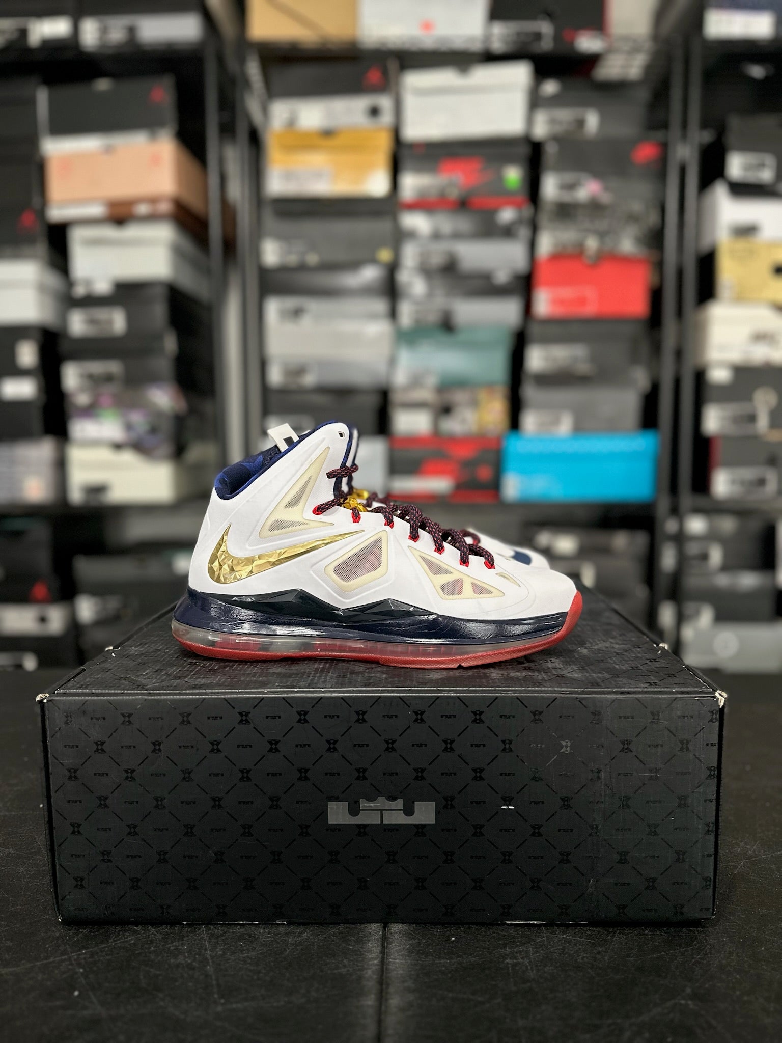 Size 9 - LeBron 10 Gold Medal