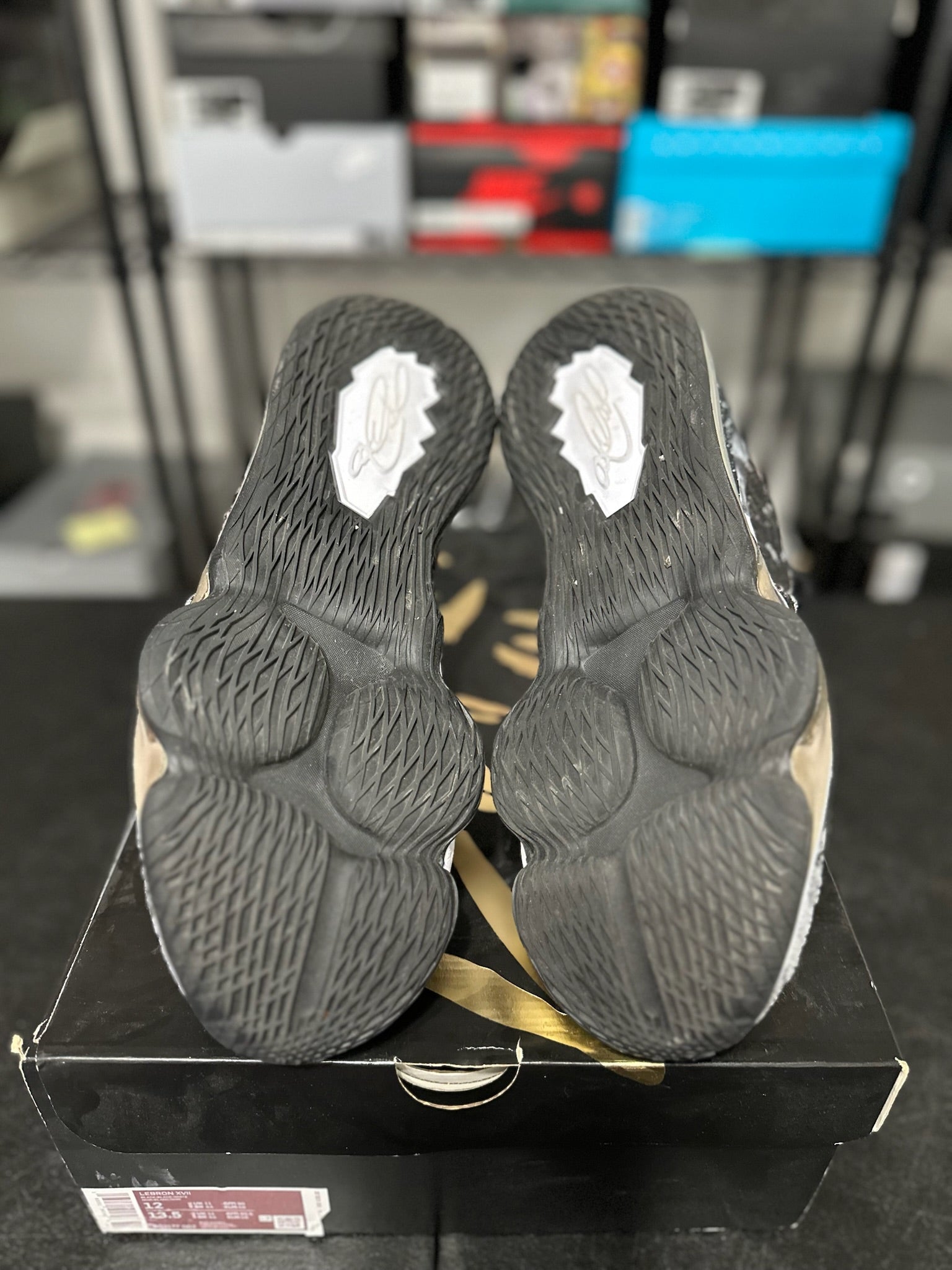 Size 12 - LeBron 17 Black White