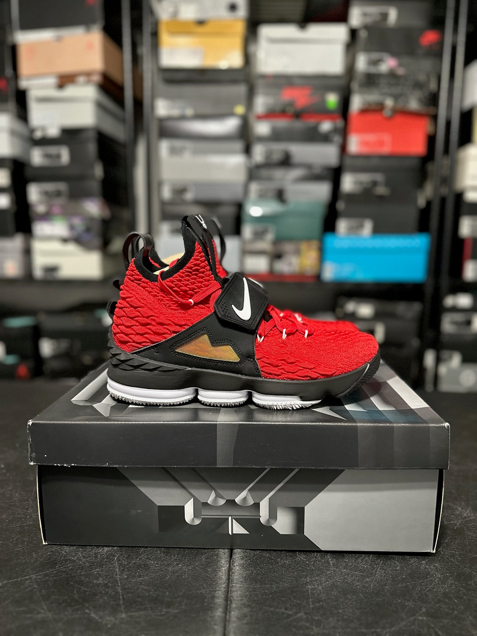 Size 10.5 - LeBron 15 Red Diamond Turf