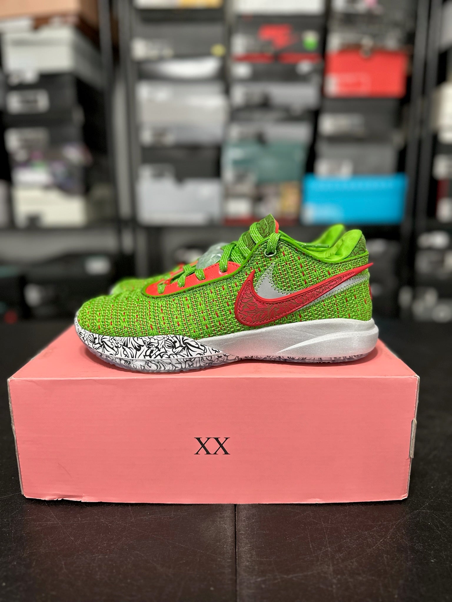 Size 7.5 - LeBron 20 Shocking Stuffer DS