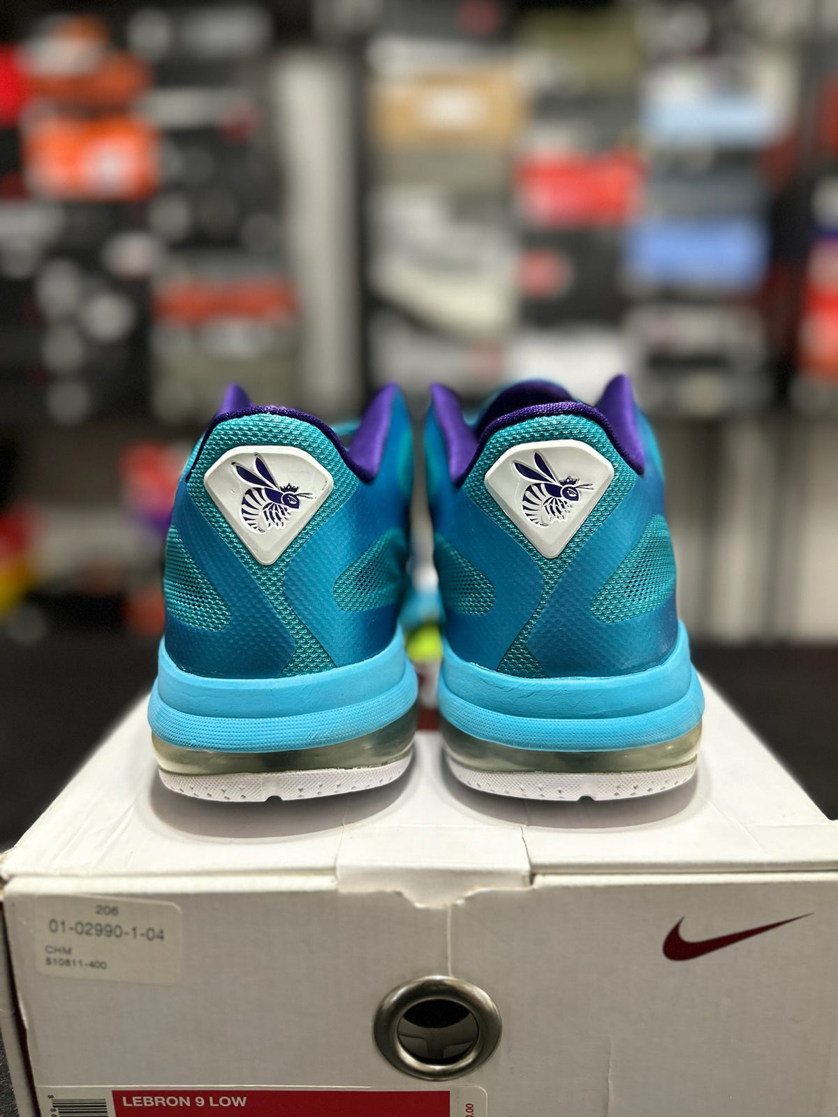 Size 9 - LeBron 9 low summit lake hornets