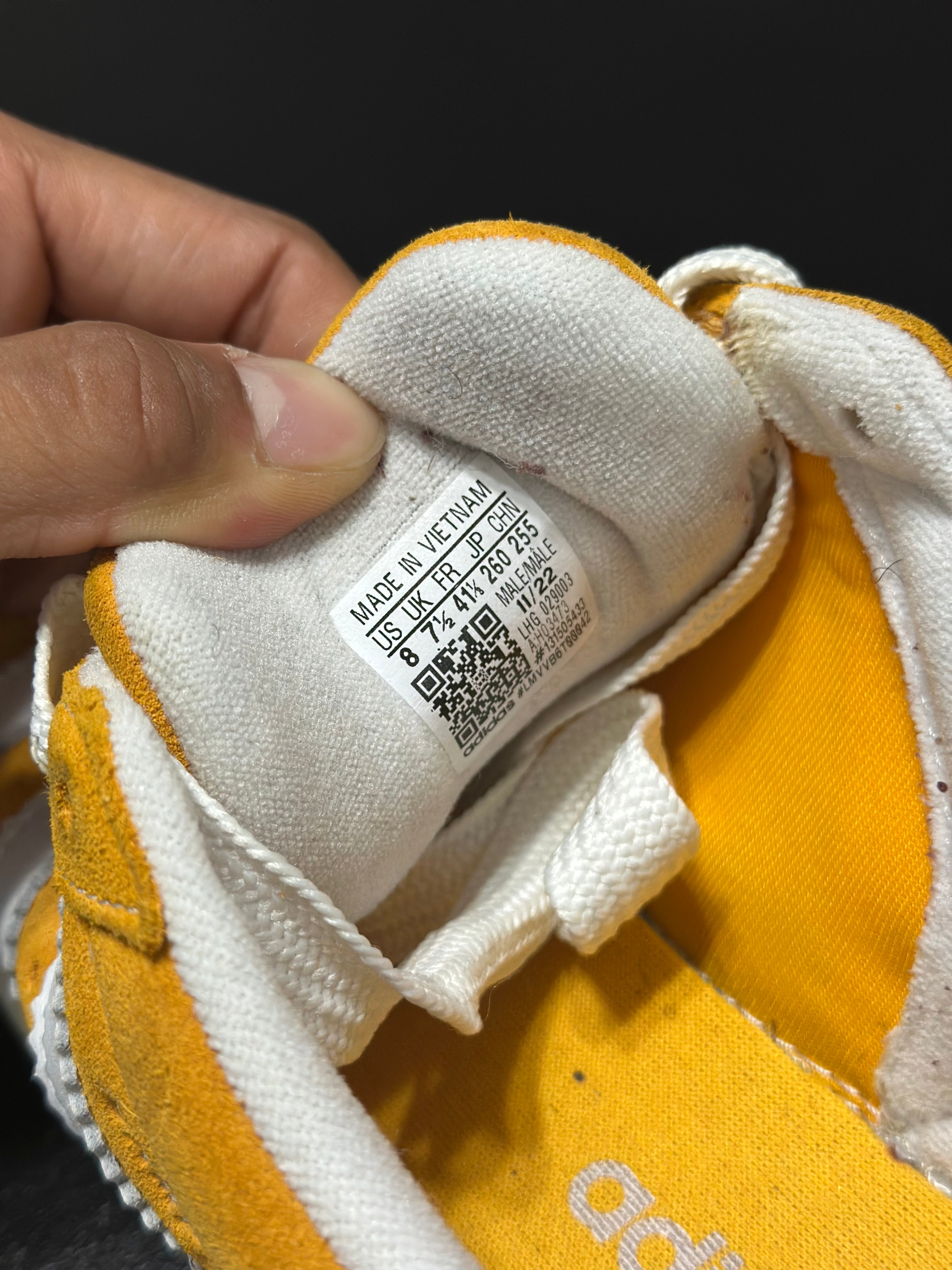 Size 8 - adidas campus 00s mustard gum