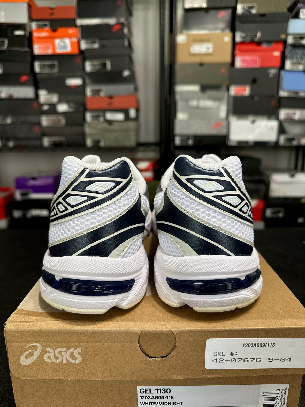 Size 9.5 - ASICS gel-1130 white midnight navy