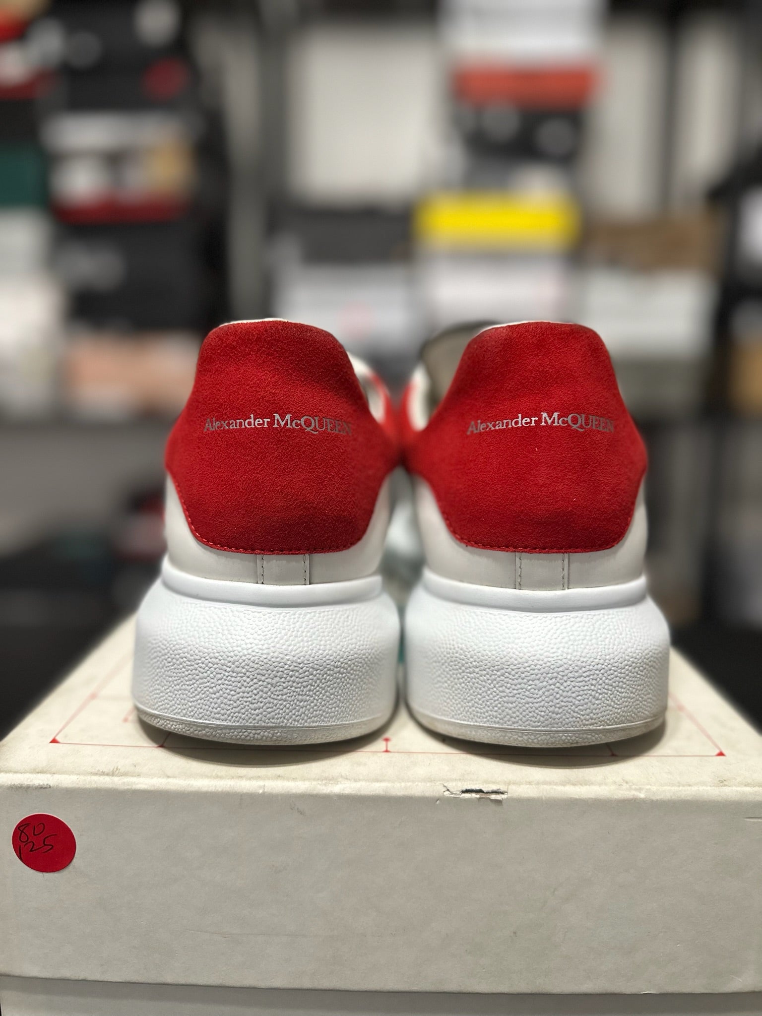 Size 12 - (45) Alexander McQueen Off White Bordeaux