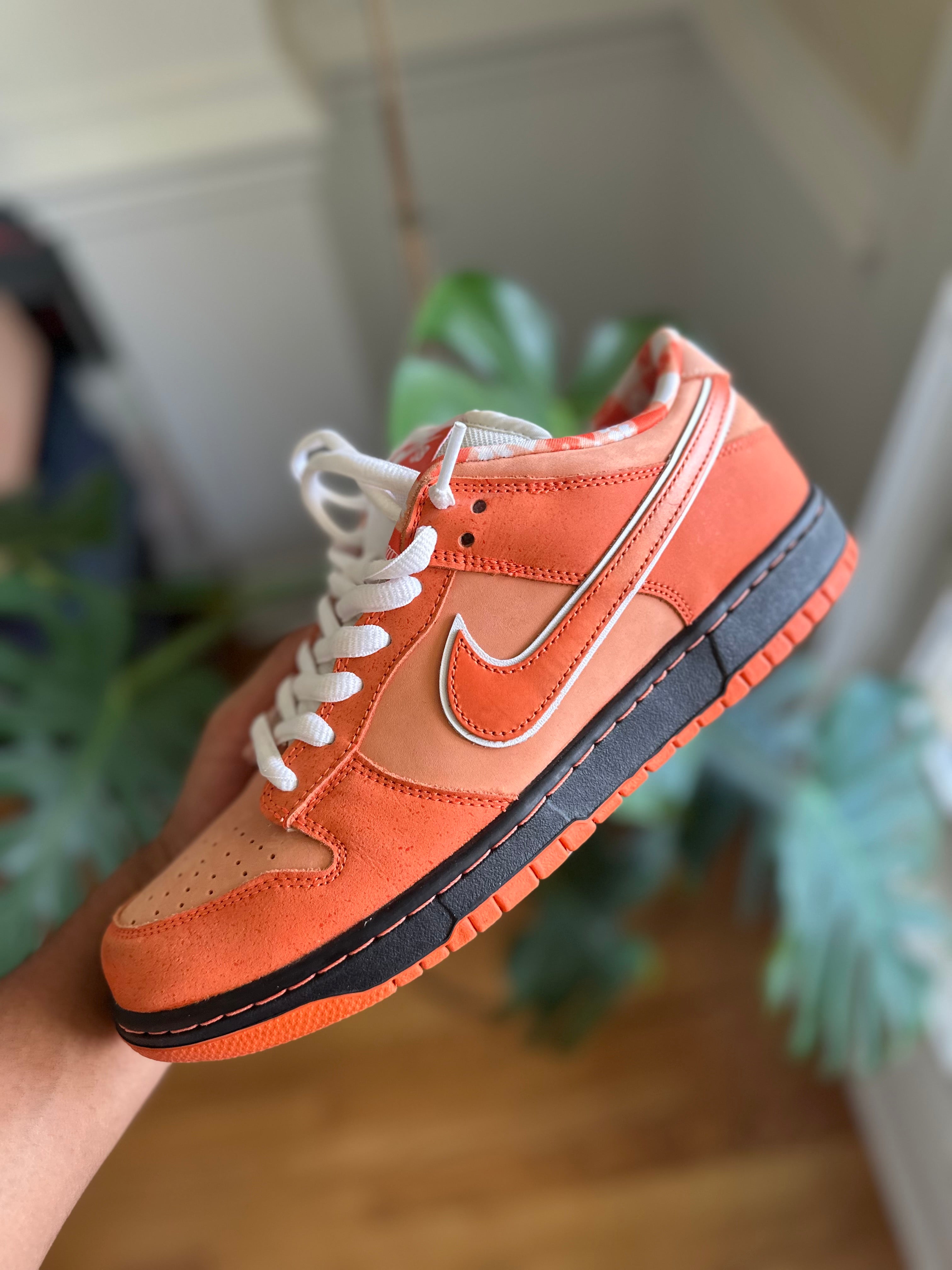 Size 9.5 - Dunk low orange lobster