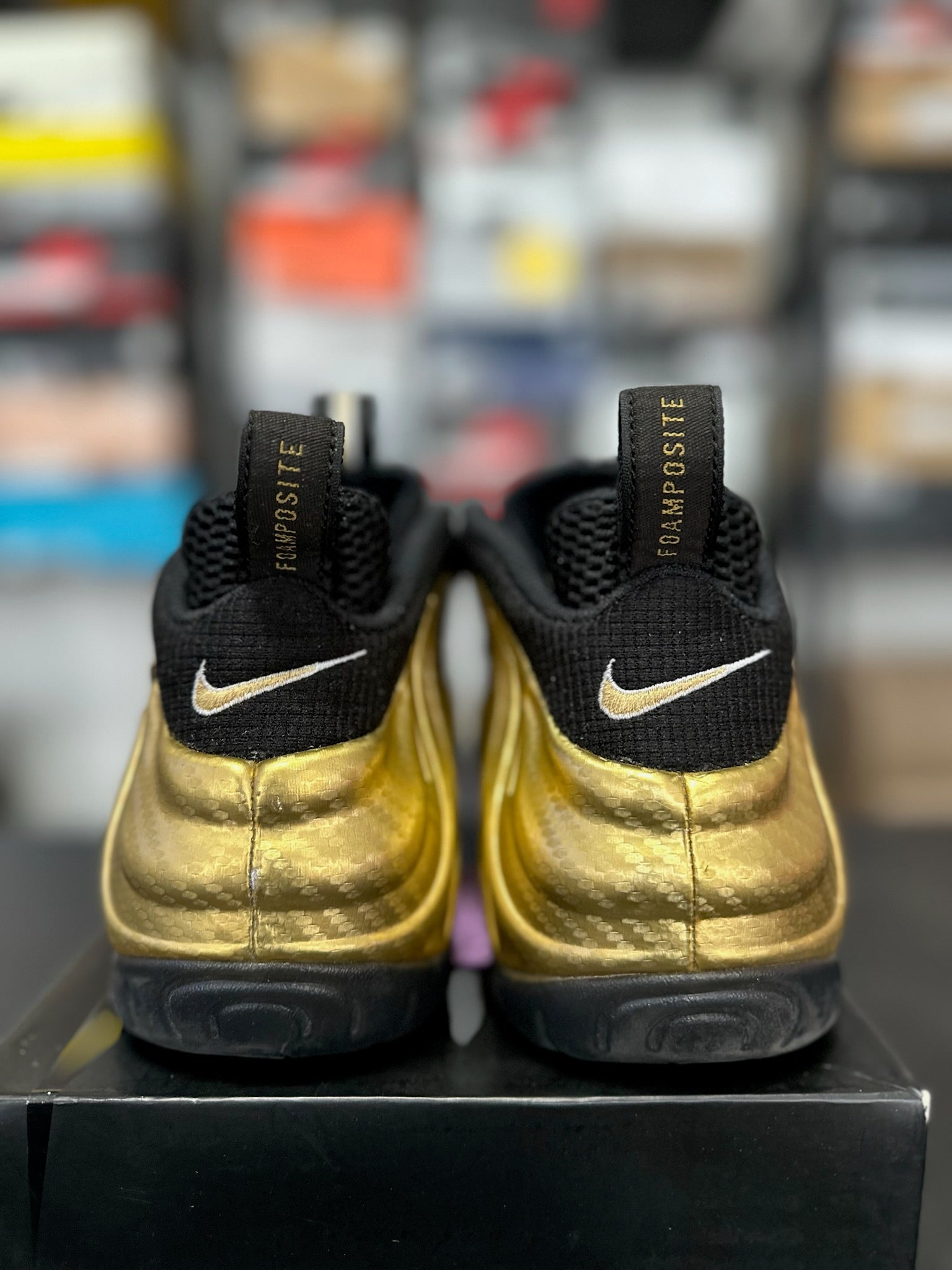 Size 8.5 - Foamposite Pro Metallic Gold