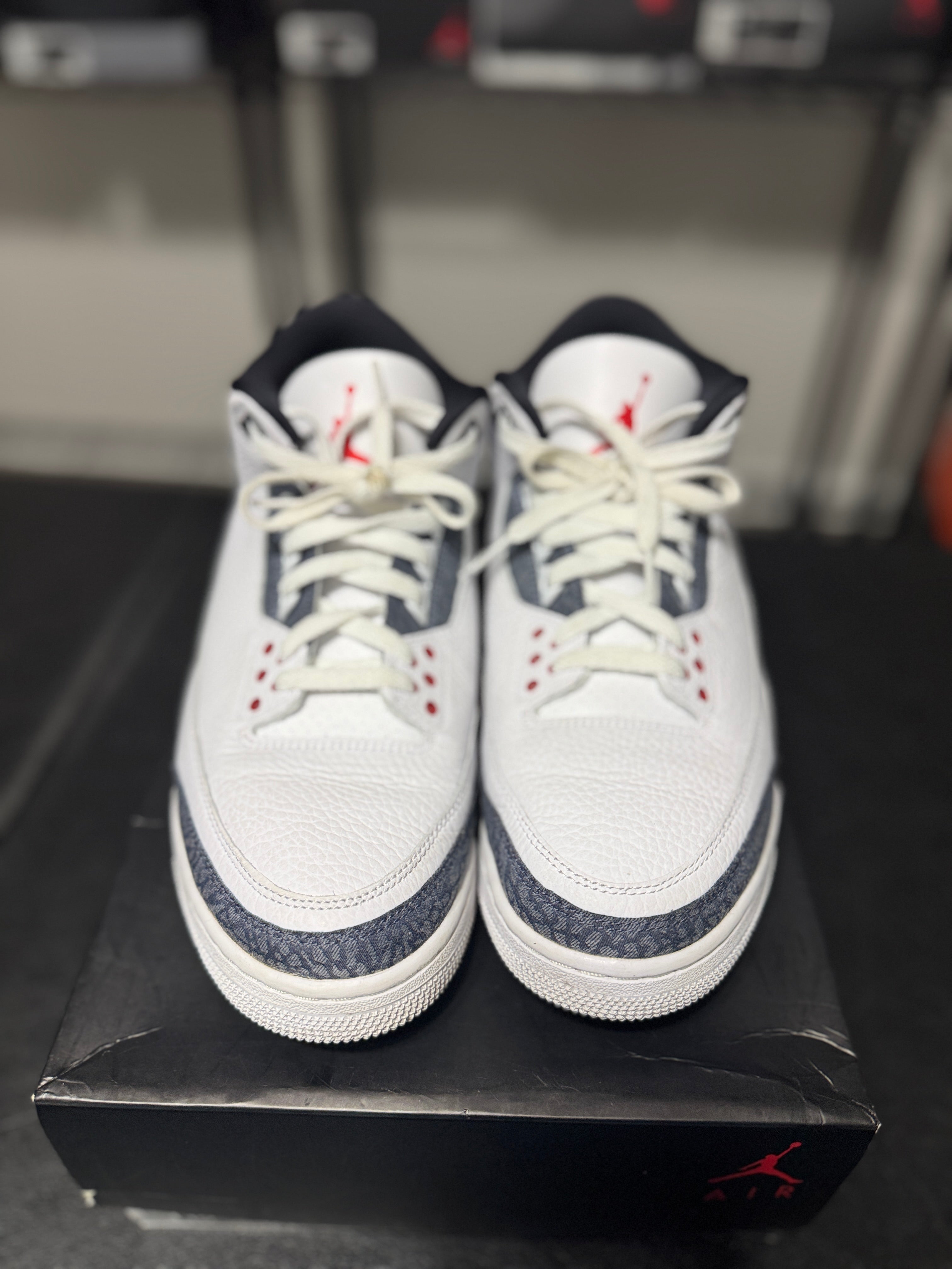 Size 11.5 - J3 fire red denim