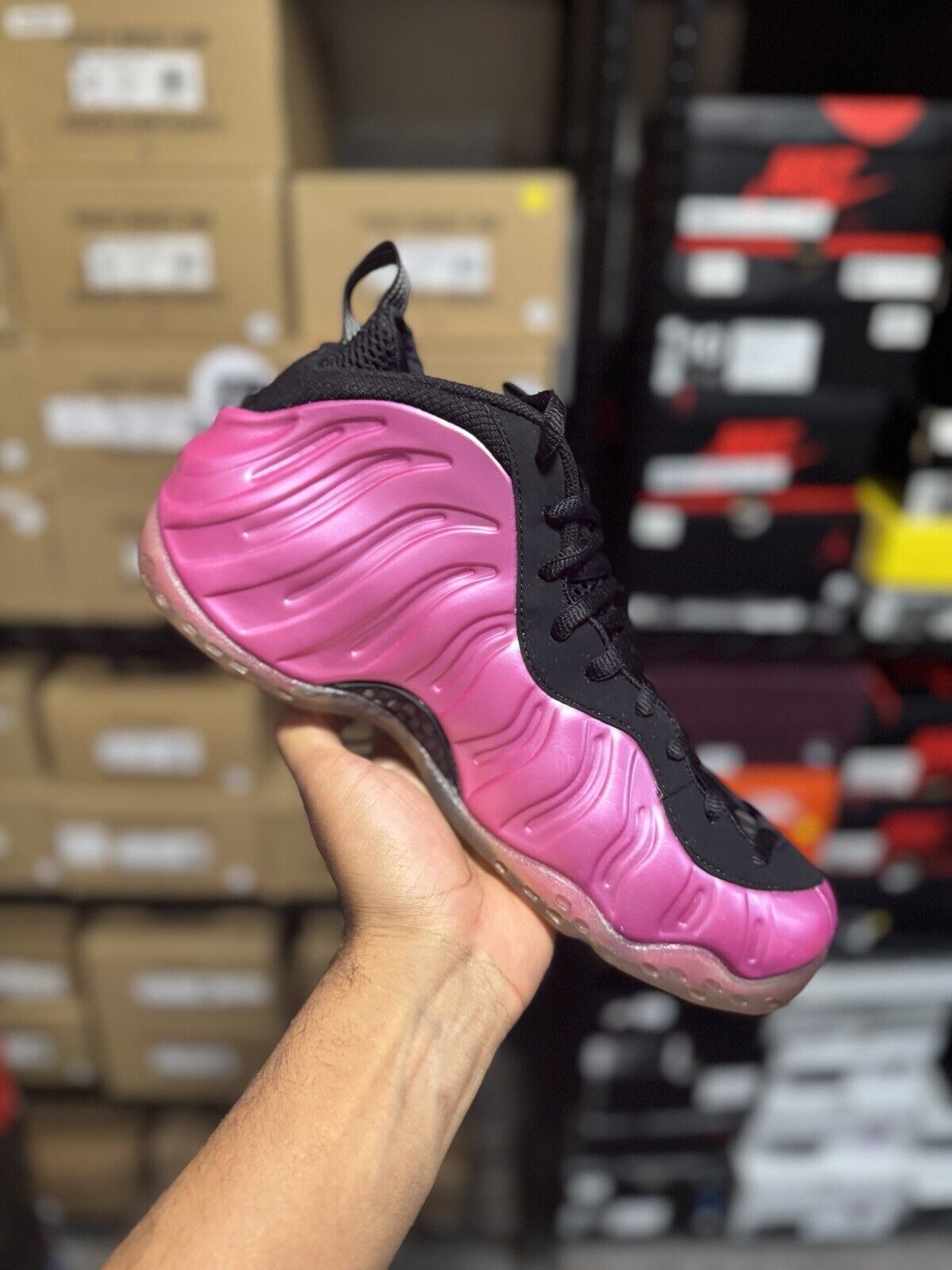 Size 10.5 - Nike Air Foamposite One Pearlized Pink