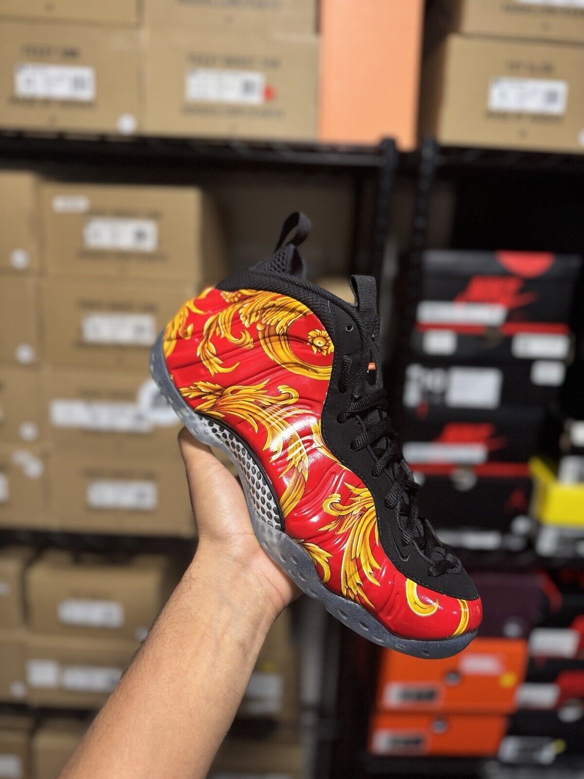 Size 10.5 - Nike Supreme x Air Foamposite One SP Red