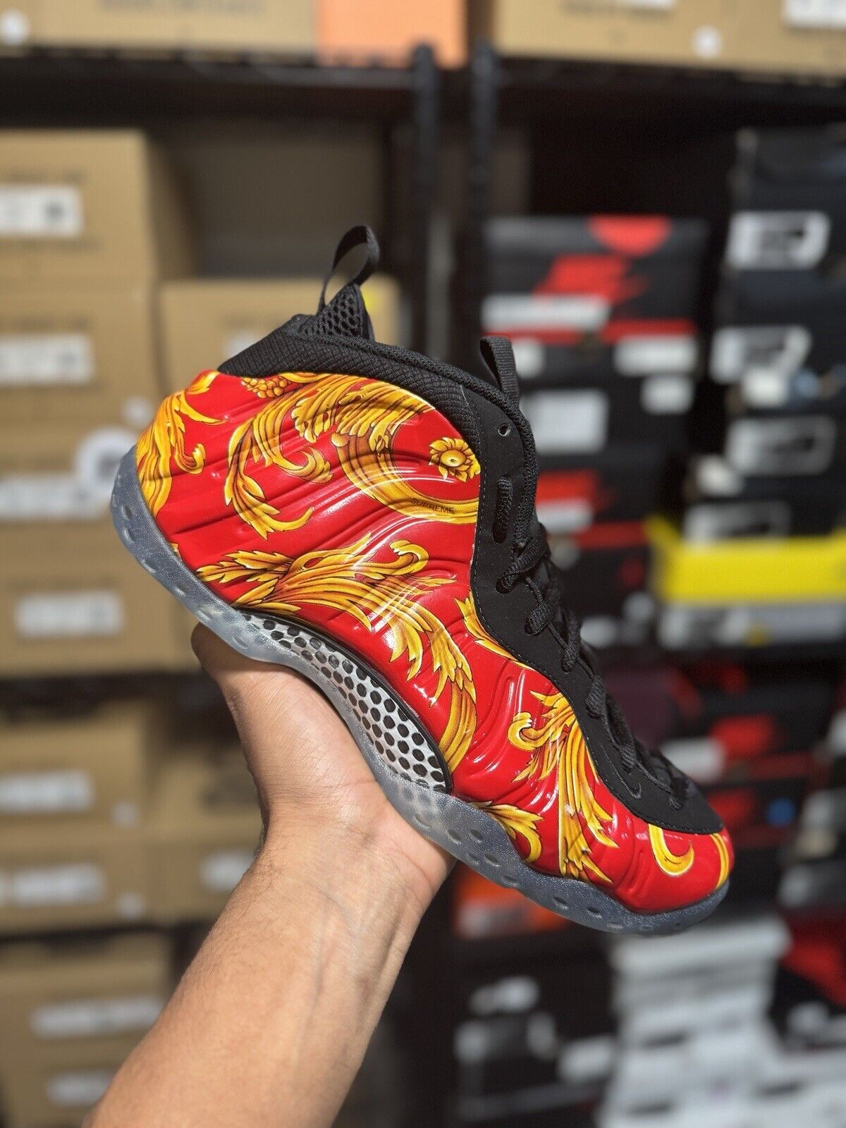 Size 10.5 - Nike Supreme x Air Foamposite One SP Red