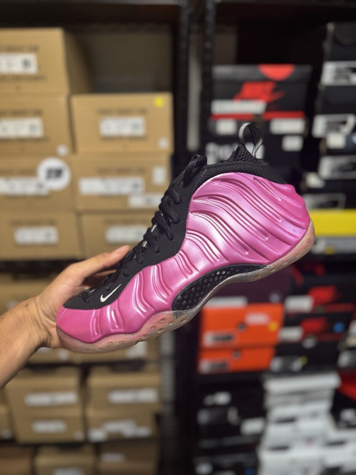 Size 10.5 - Nike Air Foamposite One Pearlized Pink