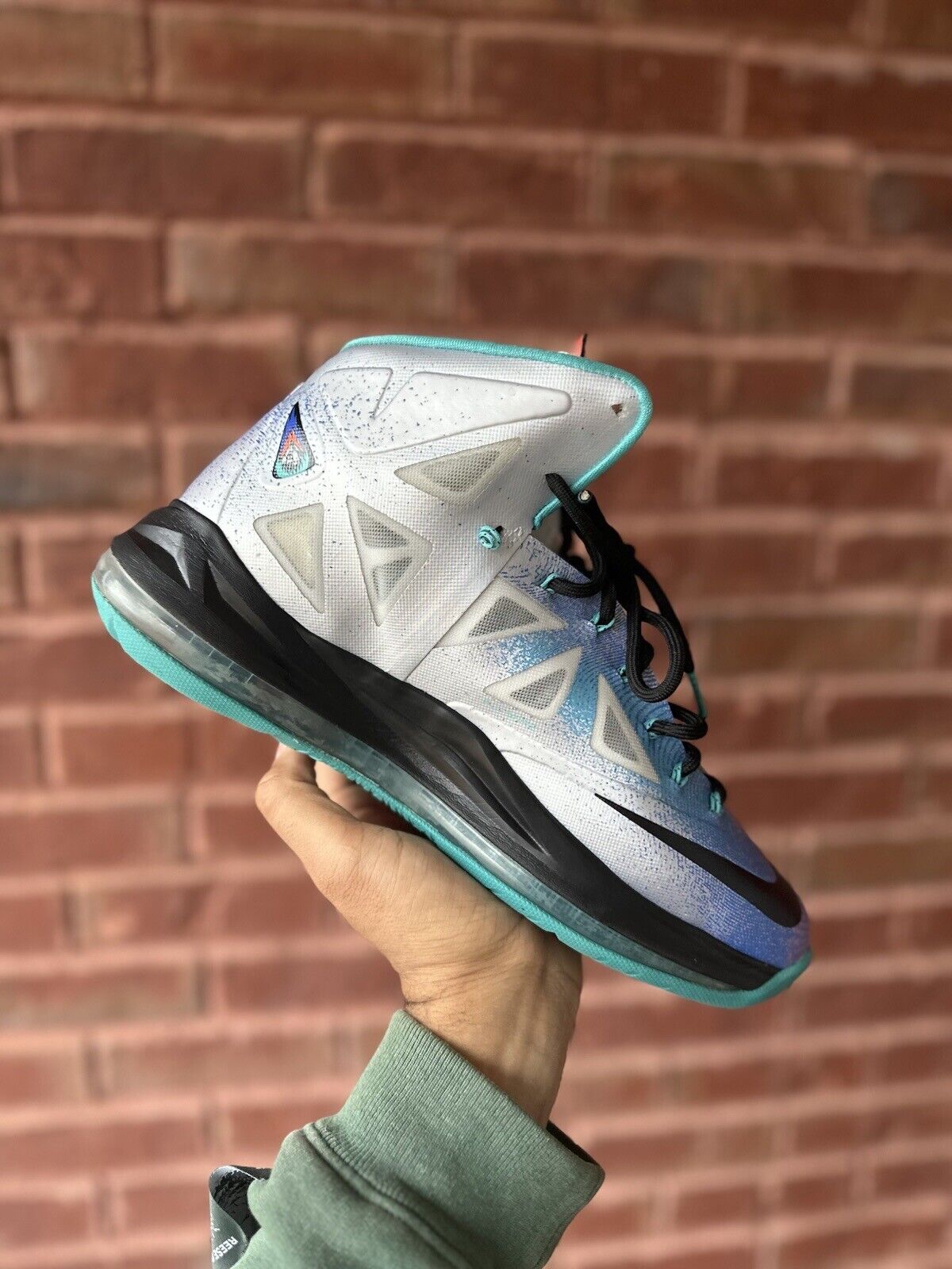 Size 9 - Nike LeBron 10 Pure Platinum