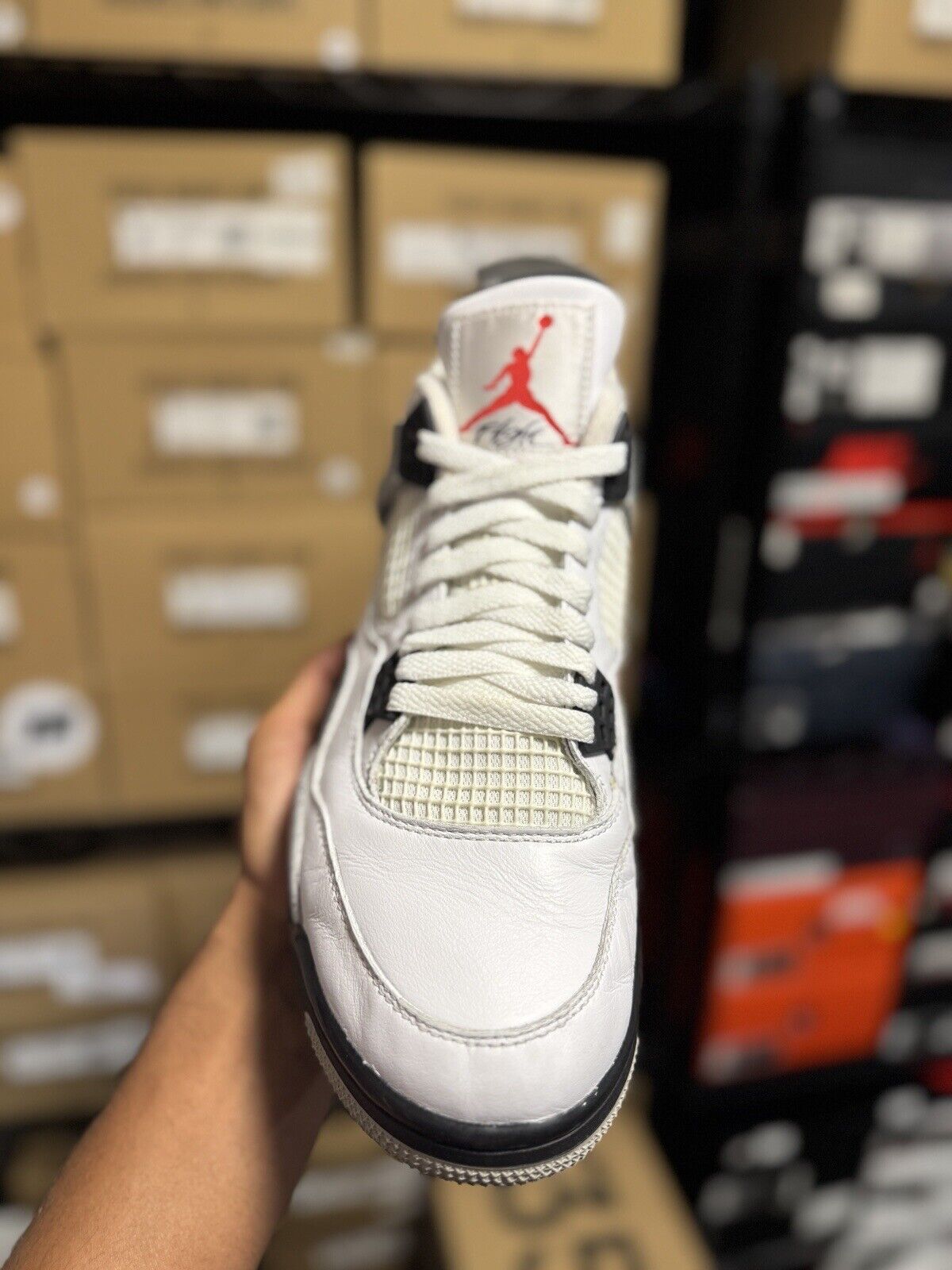 Size 11.5 - Jordan 4 Retro OG Mid White Cement