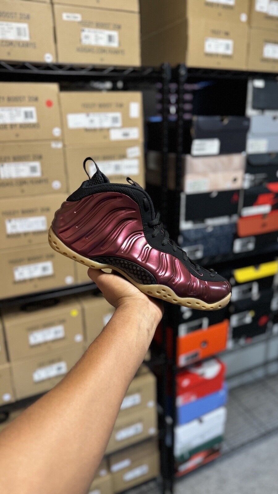 Size 10.5 - Nike Air Foamposite One Night Maroon