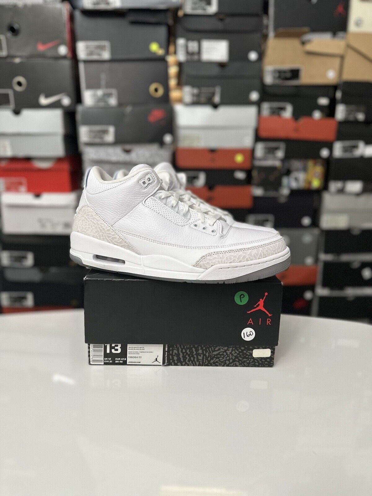 Size 13 - Air Jordan 3 Retro Triple White