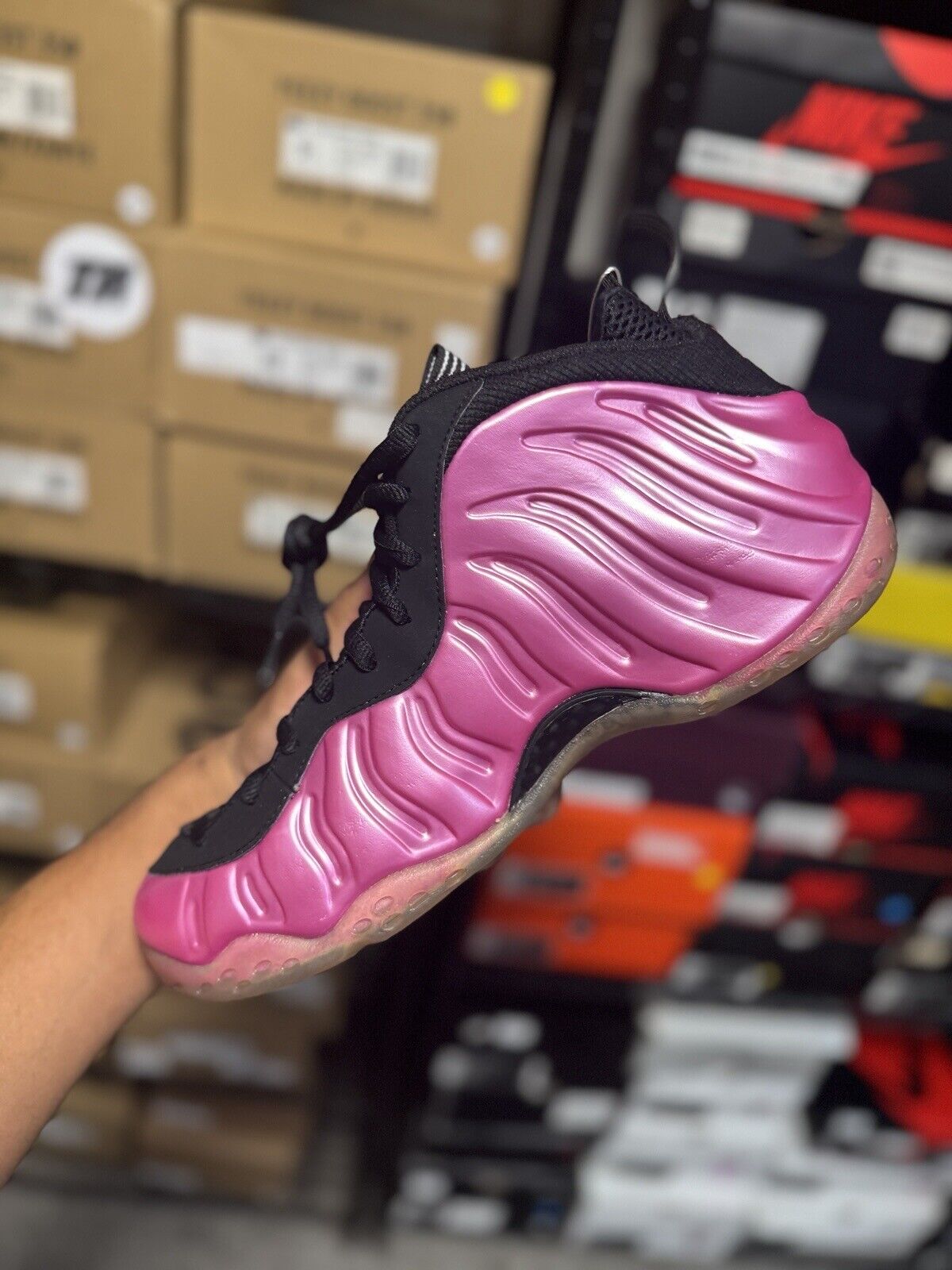 Size 10.5 - Nike Air Foamposite One Pearlized Pink