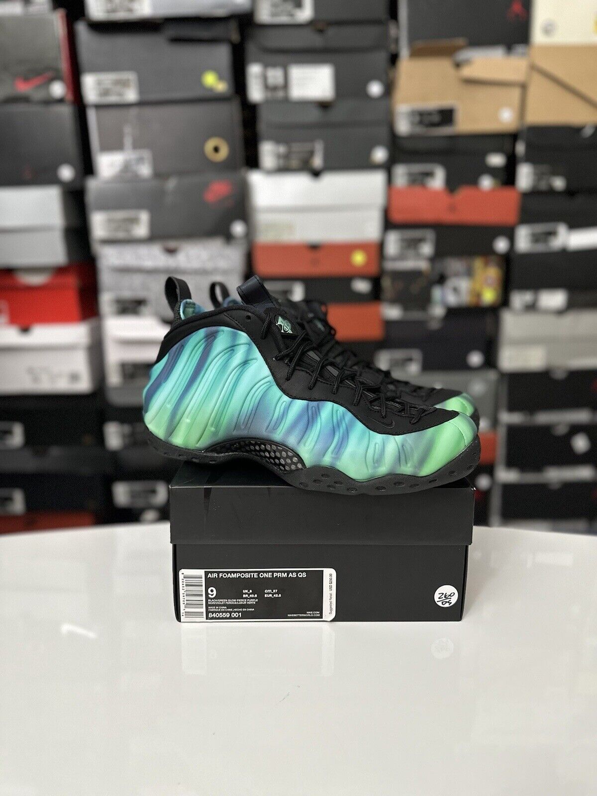 Size 9 - Nike Air Foamposite One PRM All-Star - Northern Lights