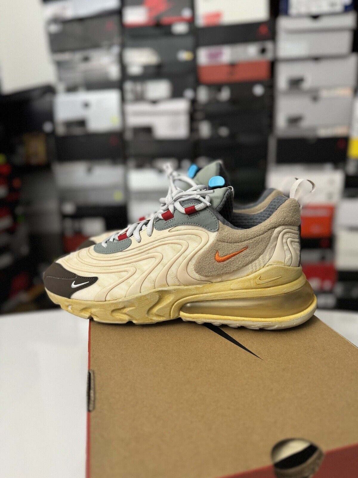 Size 9.5 - Nike Travis Scott x Air Max 270 React ENG Cactus Trails