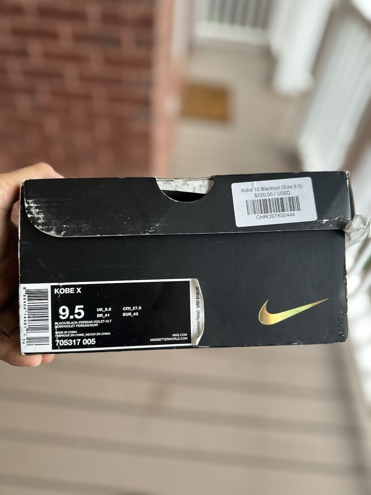 Size 9.5 - Nike Kobe 10 Blackout