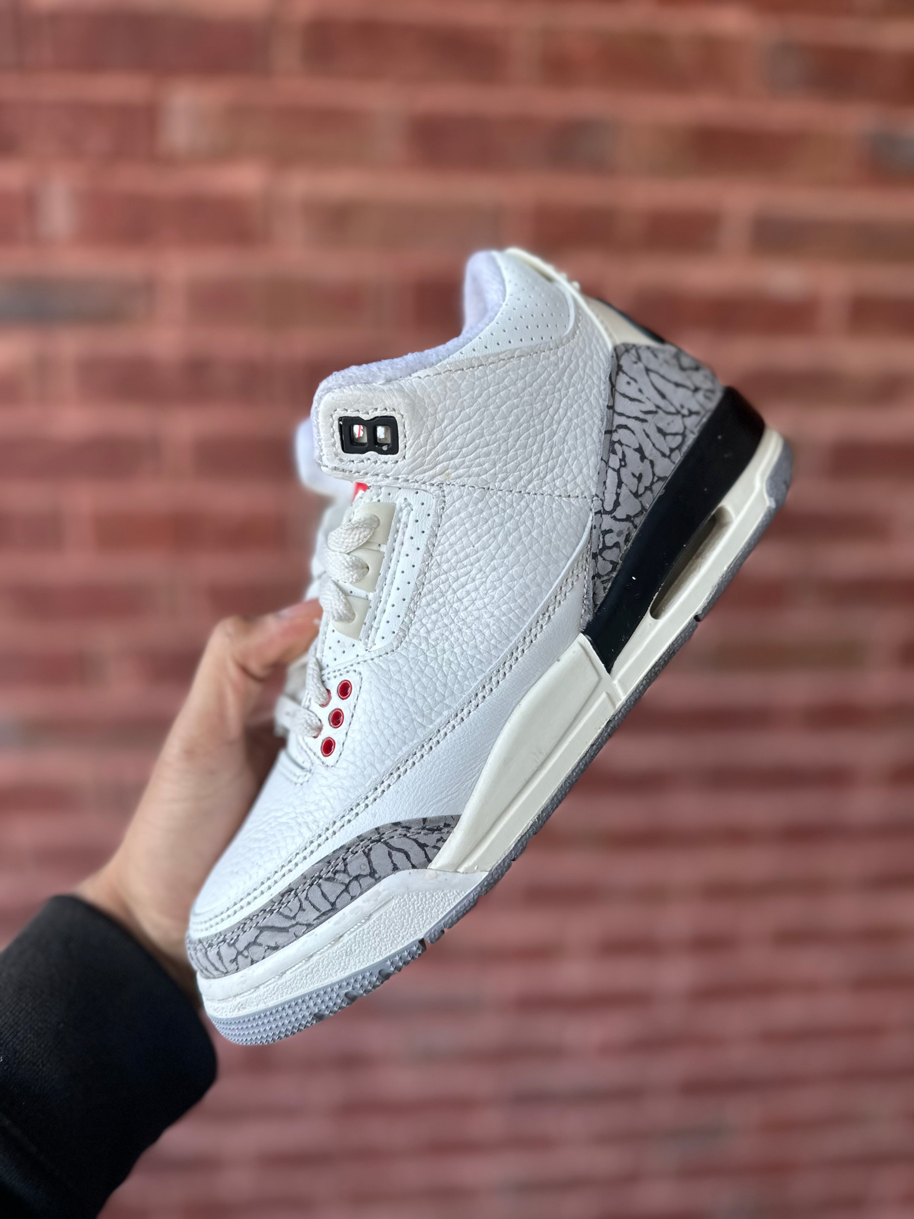 Size 4.5Y - white cement 3 reimagined gs