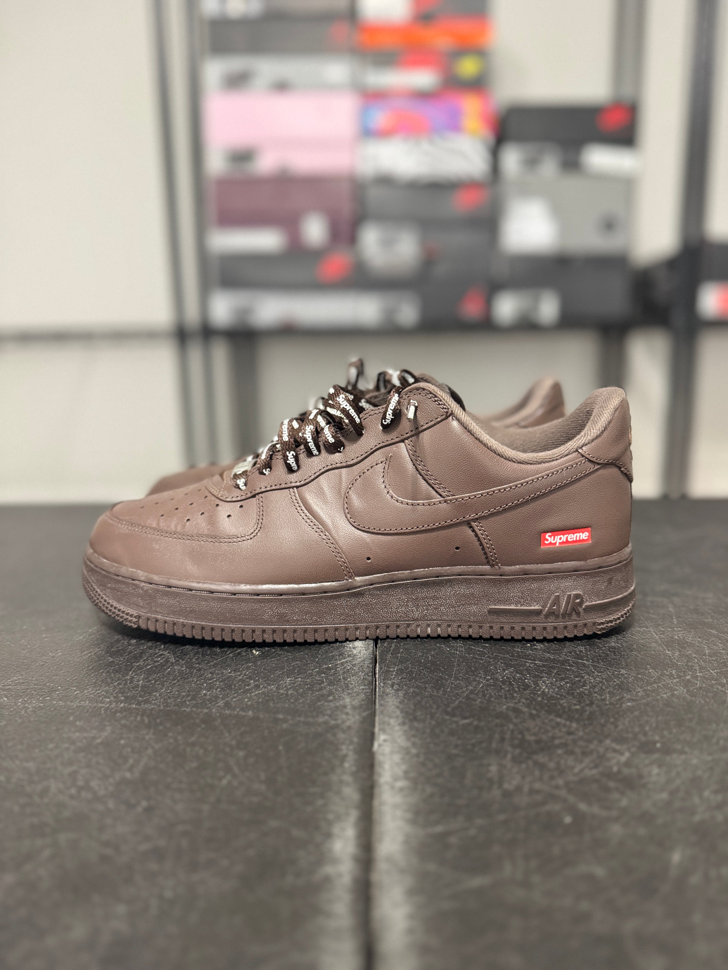 Size 10.5 - AF1 supreme Brown