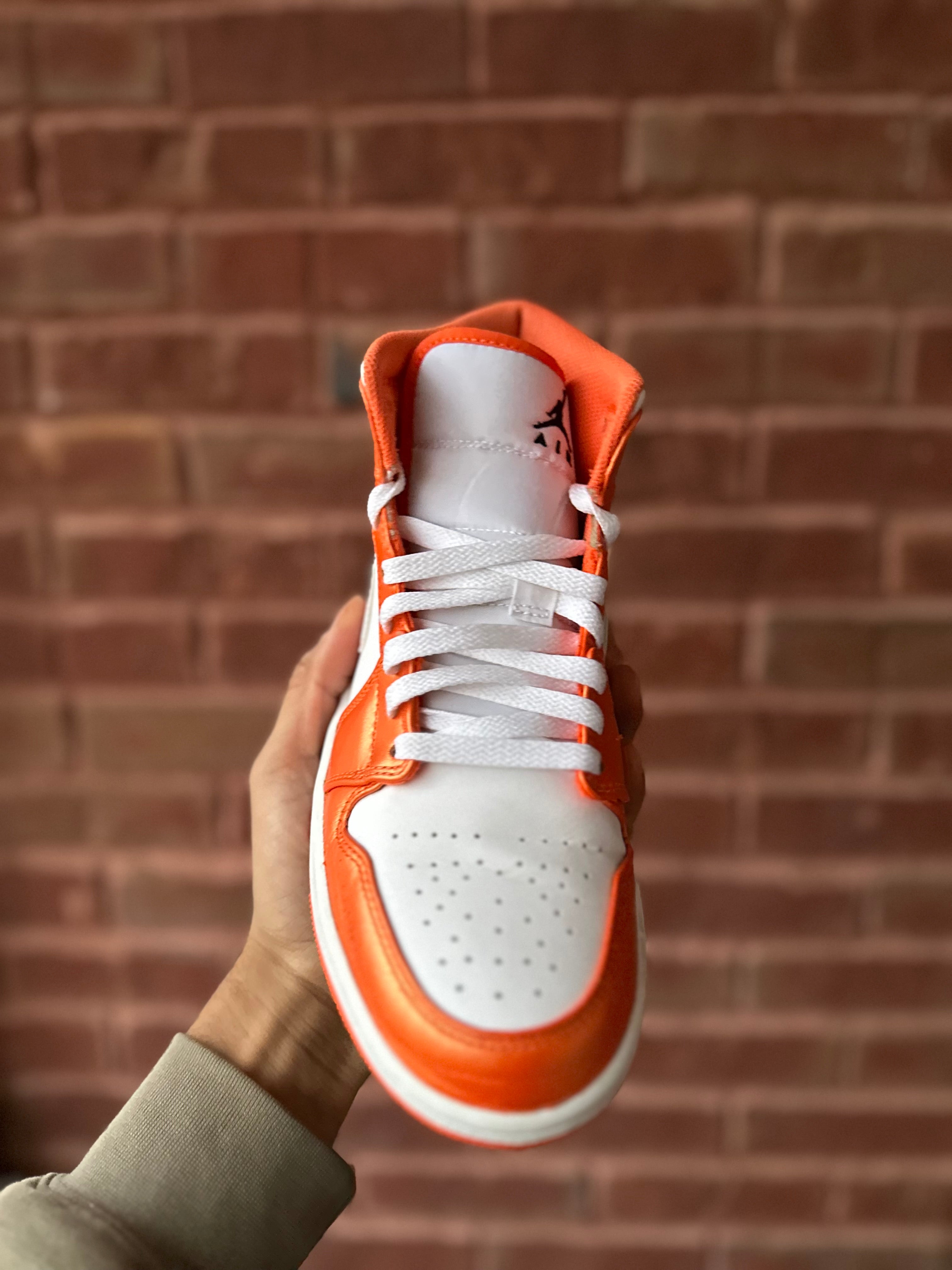 Size 7 - J1 mid metallic orange