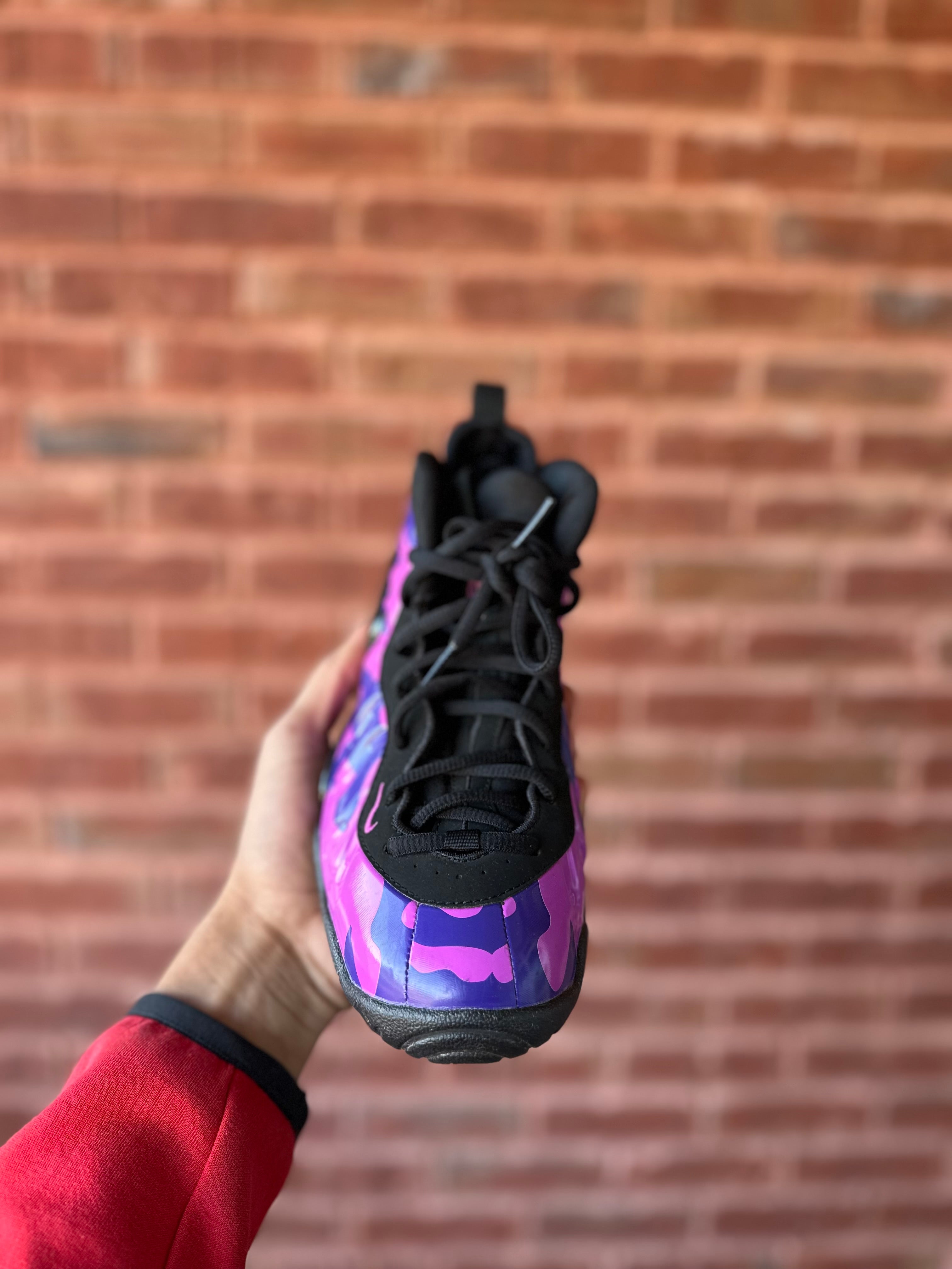 Size 5Y - Air foamposite pro purple camo