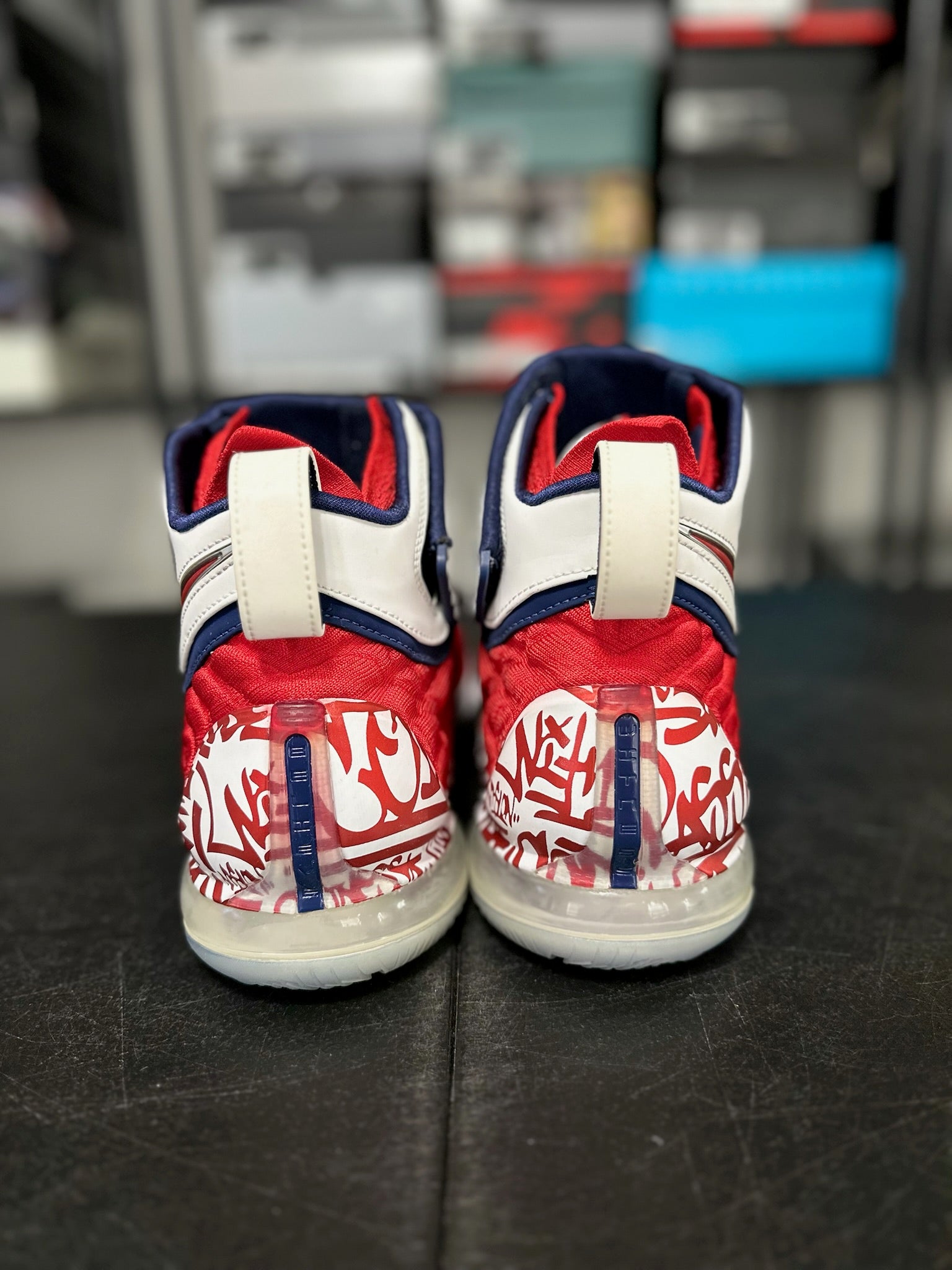 Size 11 - LeBron 17 Graffiti Remix Red