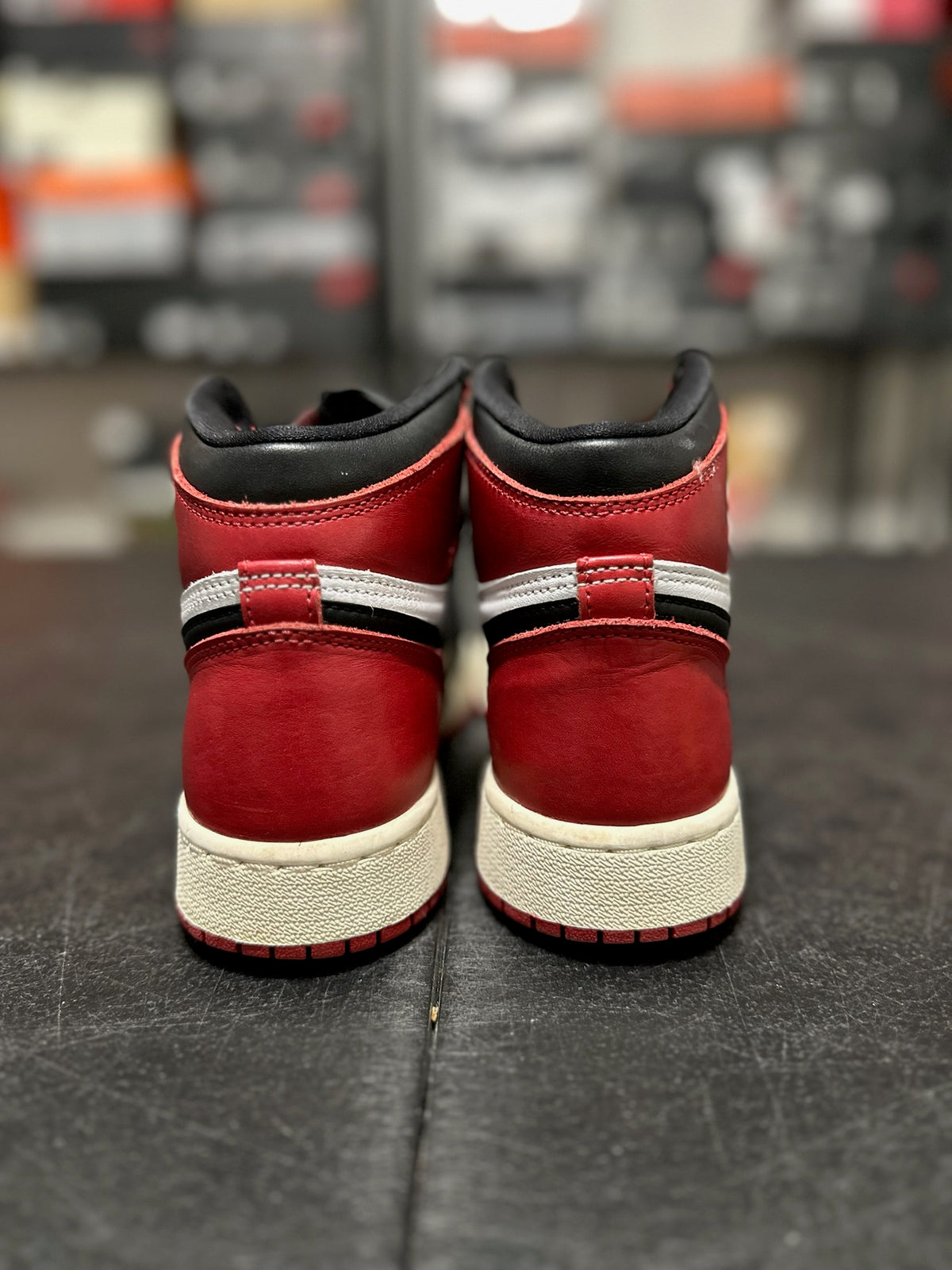 Size 5.5Y - j1 high black toe reimagined