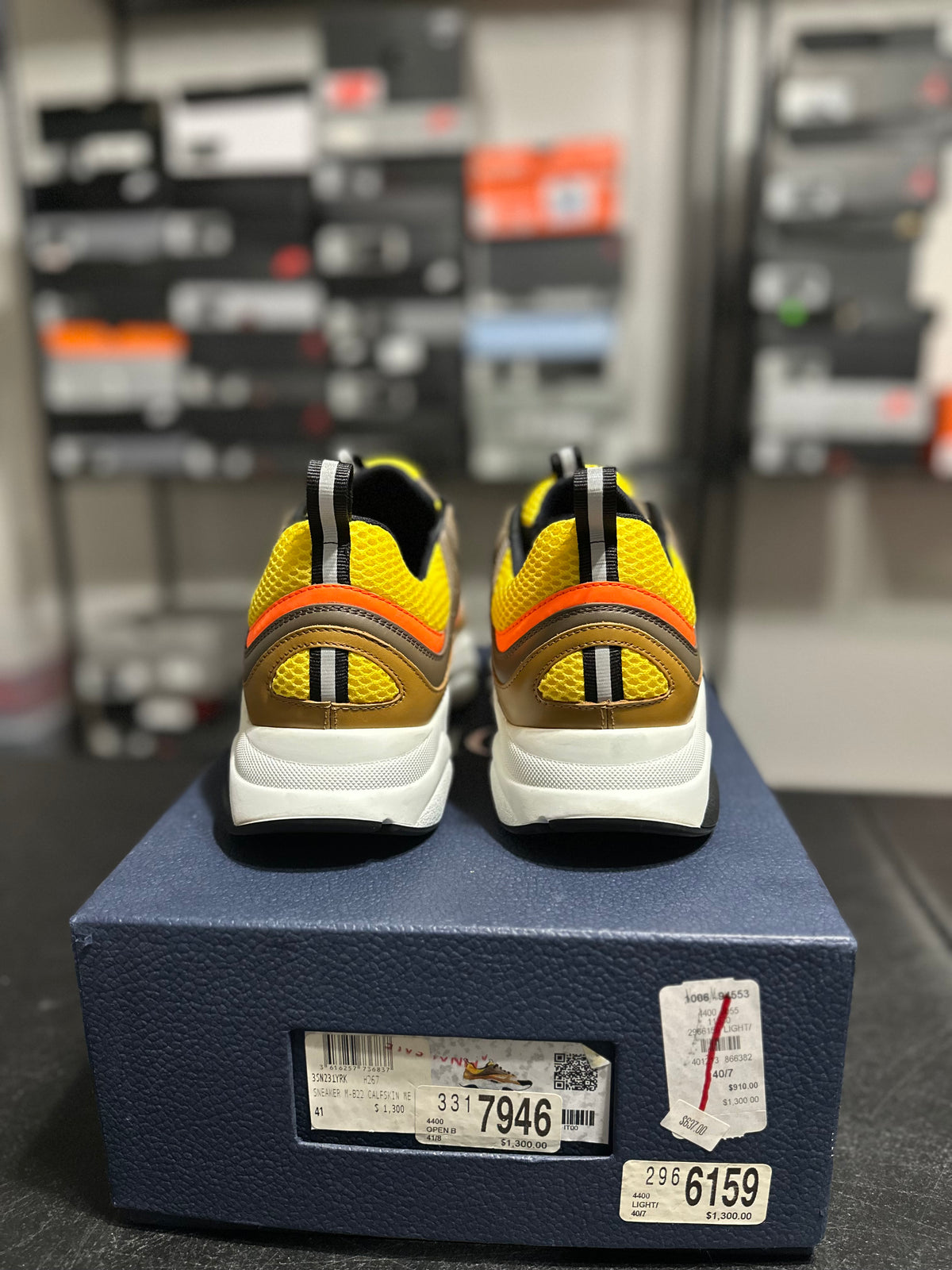 Size 8 - (41) Dior b22 yellow/orange/black