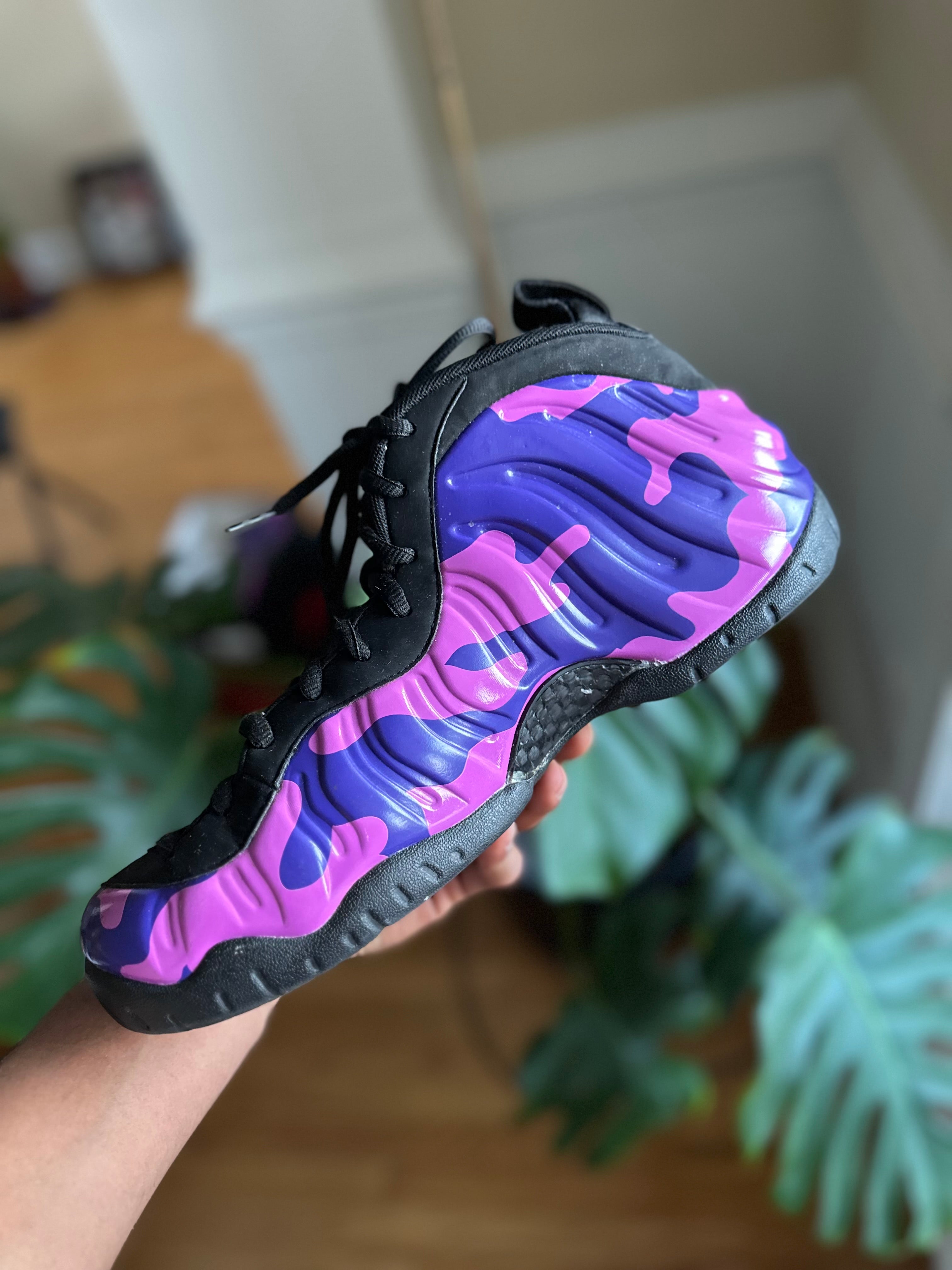 Size 11 - Air foamposite pro purple camo