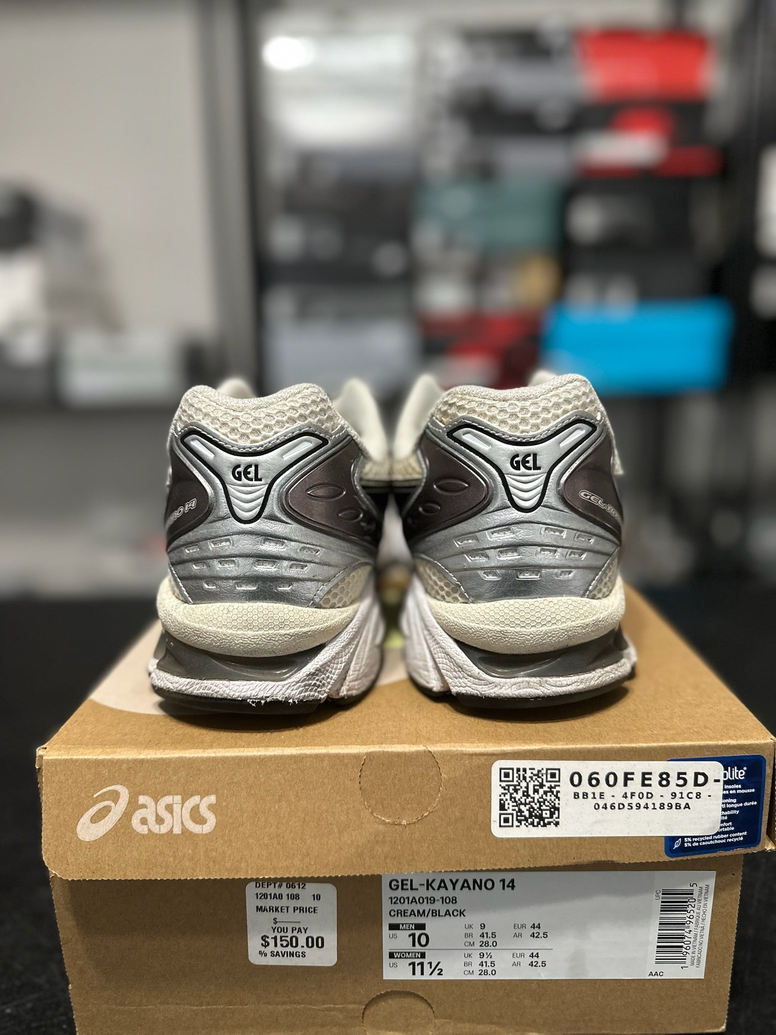 Size 10 - ASICS Gel Kayano 14 Cream Black Metallic Plum