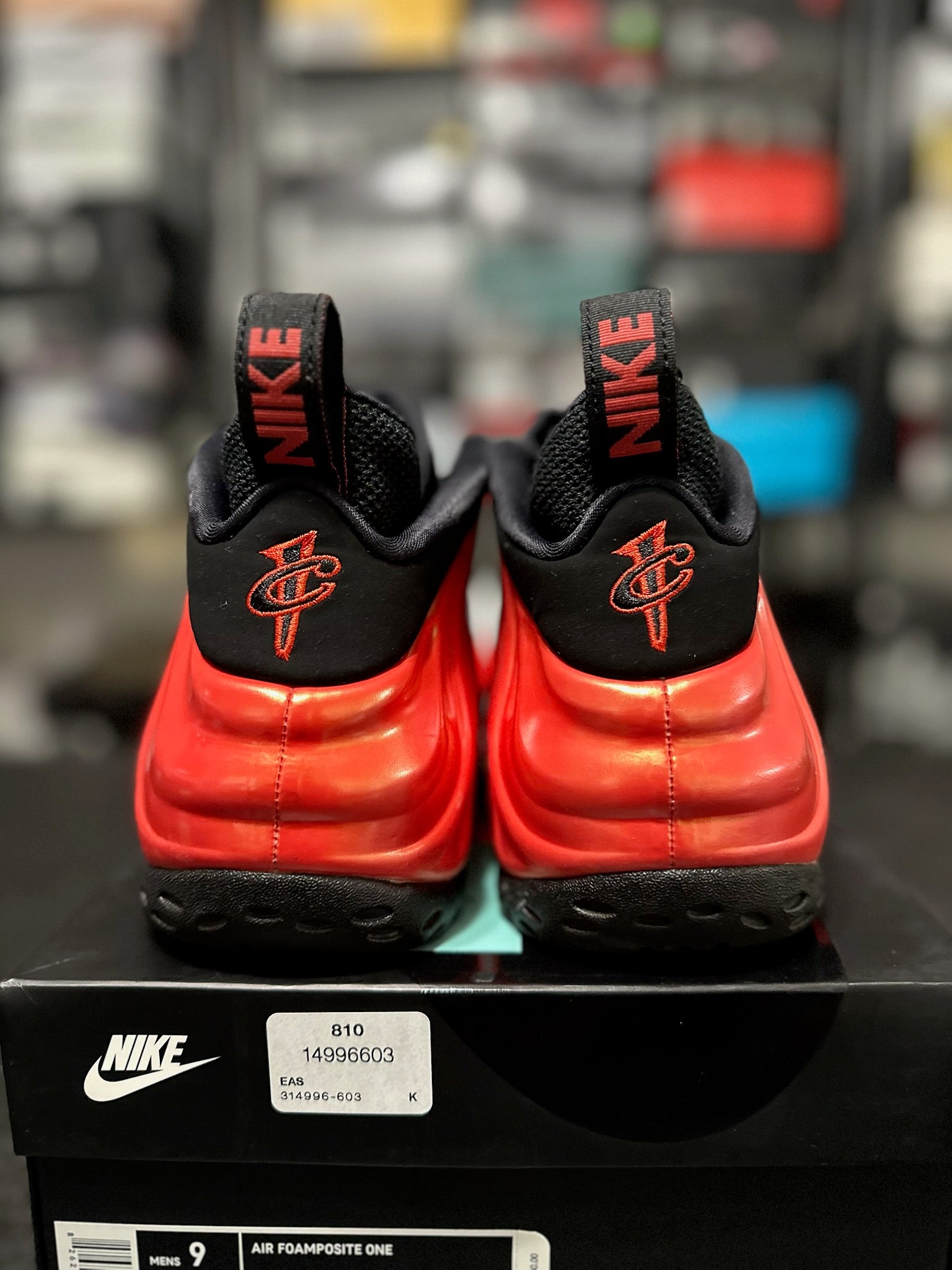 Size 9 - Foamposite 1 Habanero Red