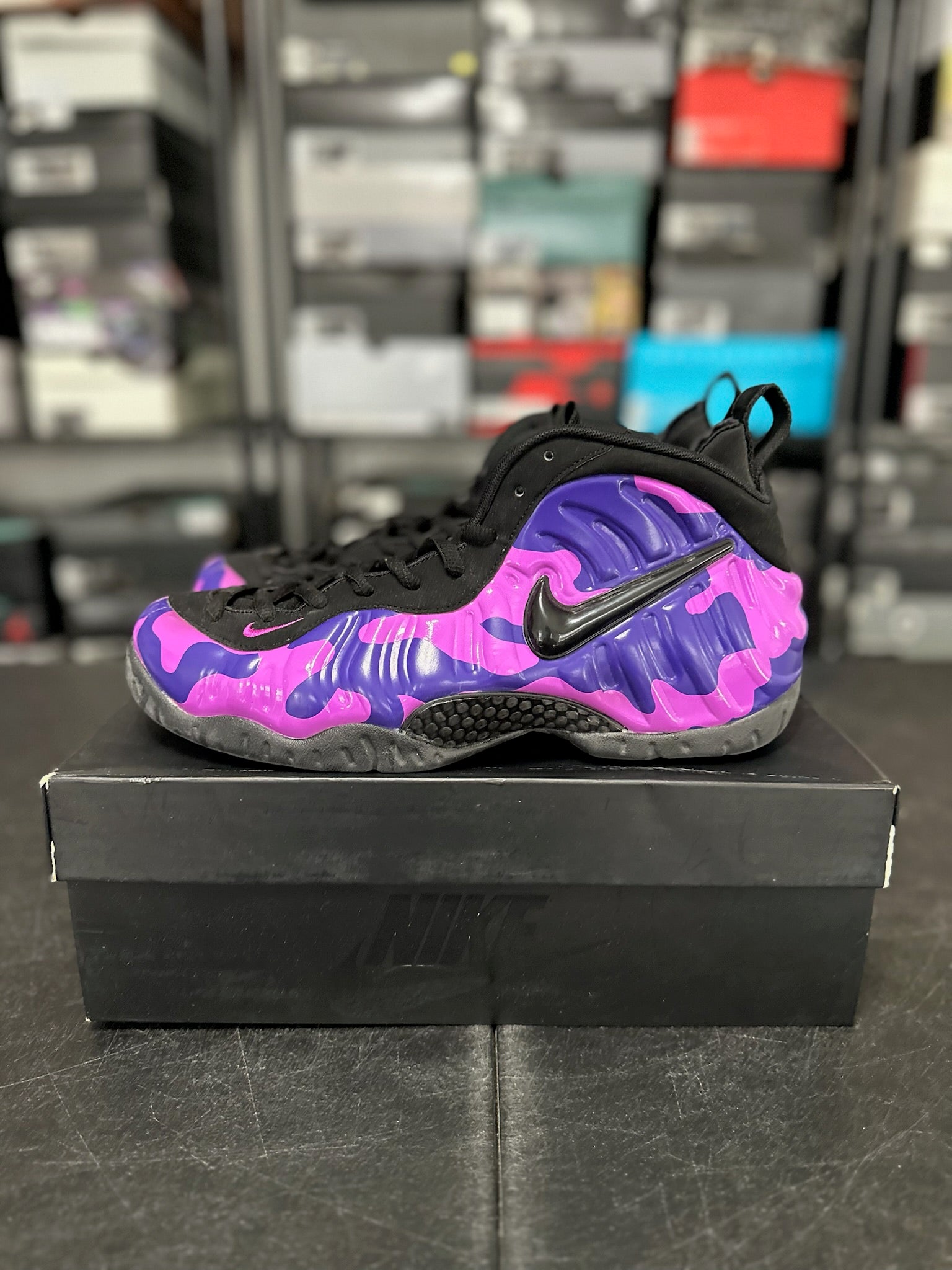 Size 10 - Foamposite Pro Purple Camo