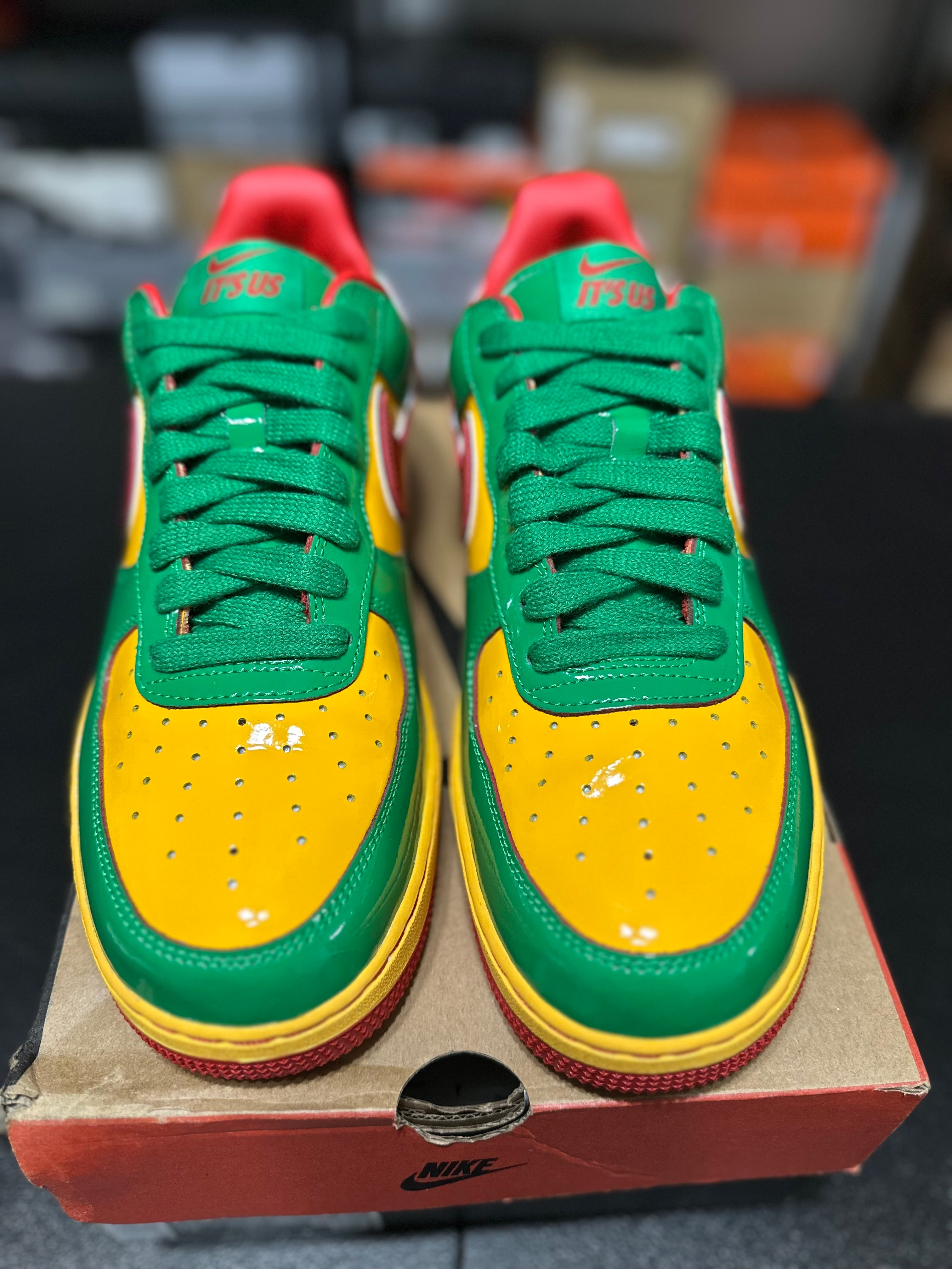 Size 10.5 - AF1 x lil yachty concrete boys - lucky green