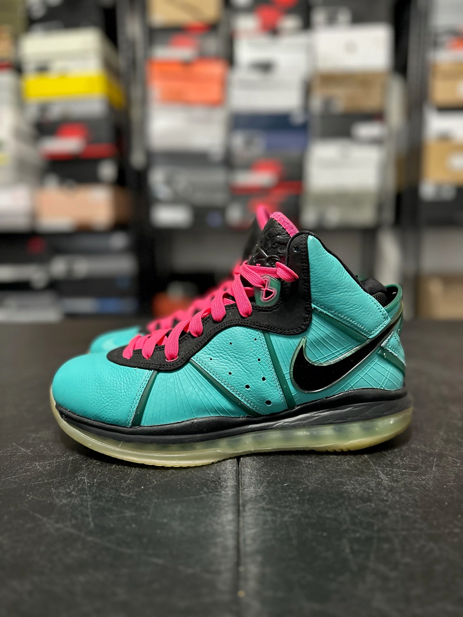 Size 9.5 - LeBron 8 south beach