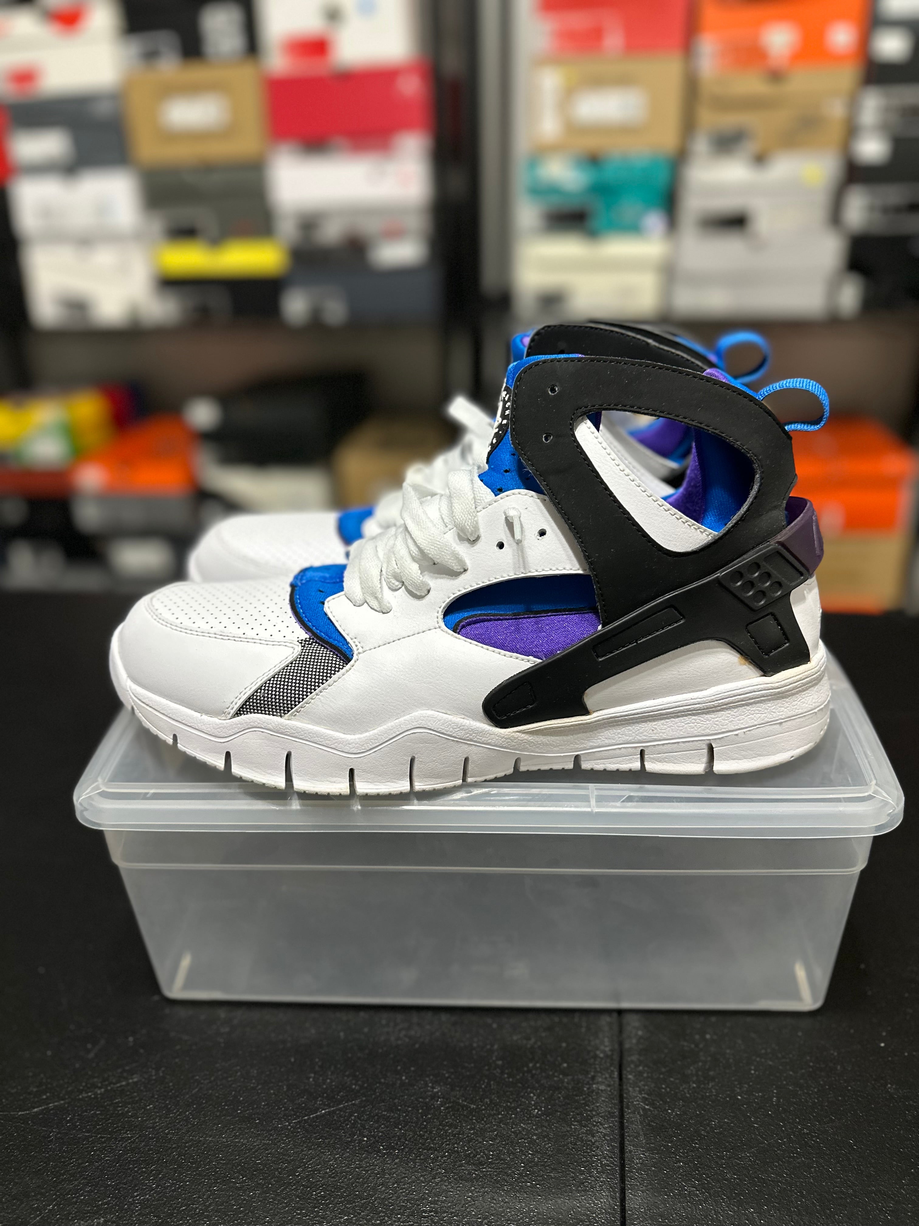 Size 14 - air huarache bball 2012 pure purple