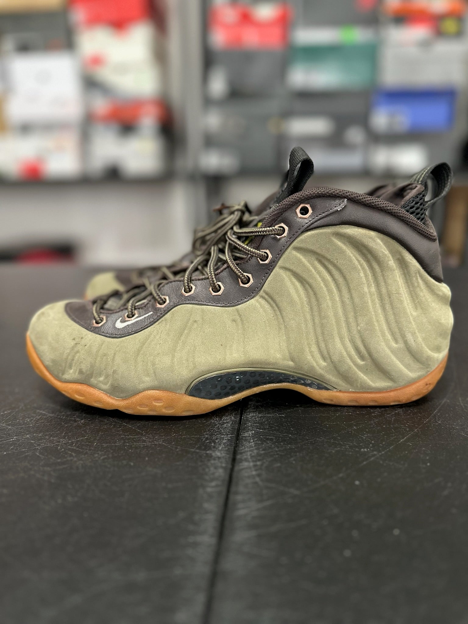 Size 9.5 - Foamposite 1 Olive