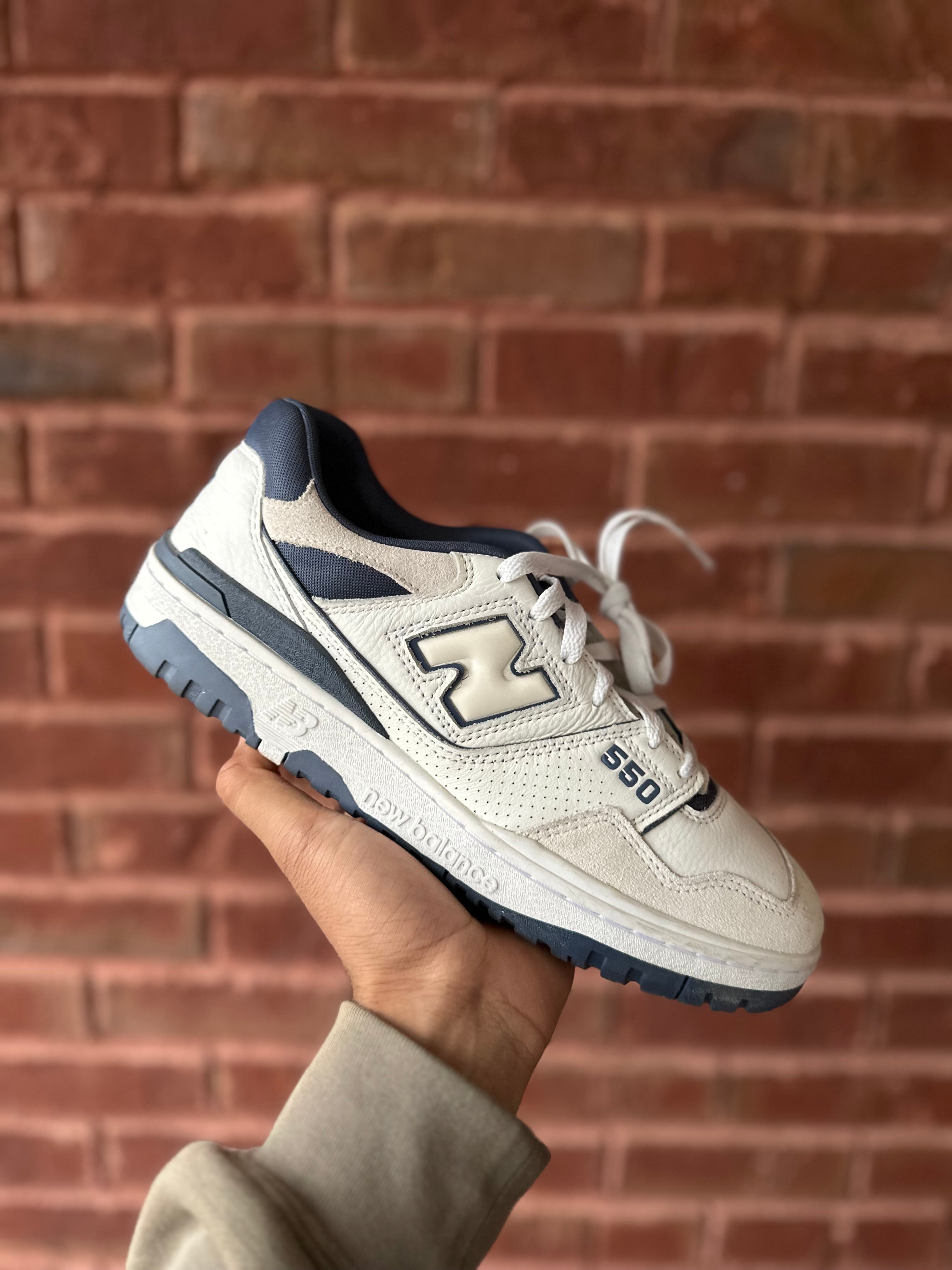 Size 10 - NB 550 white dusty blue