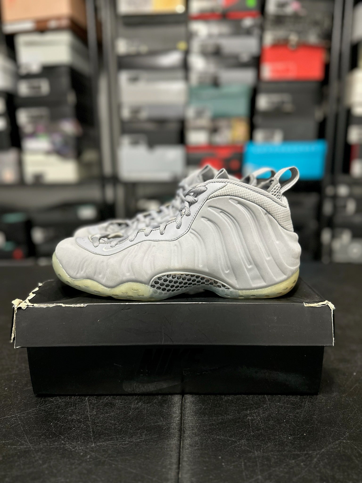 Size 10 - Foamposite 1 Wolf Grey Suede