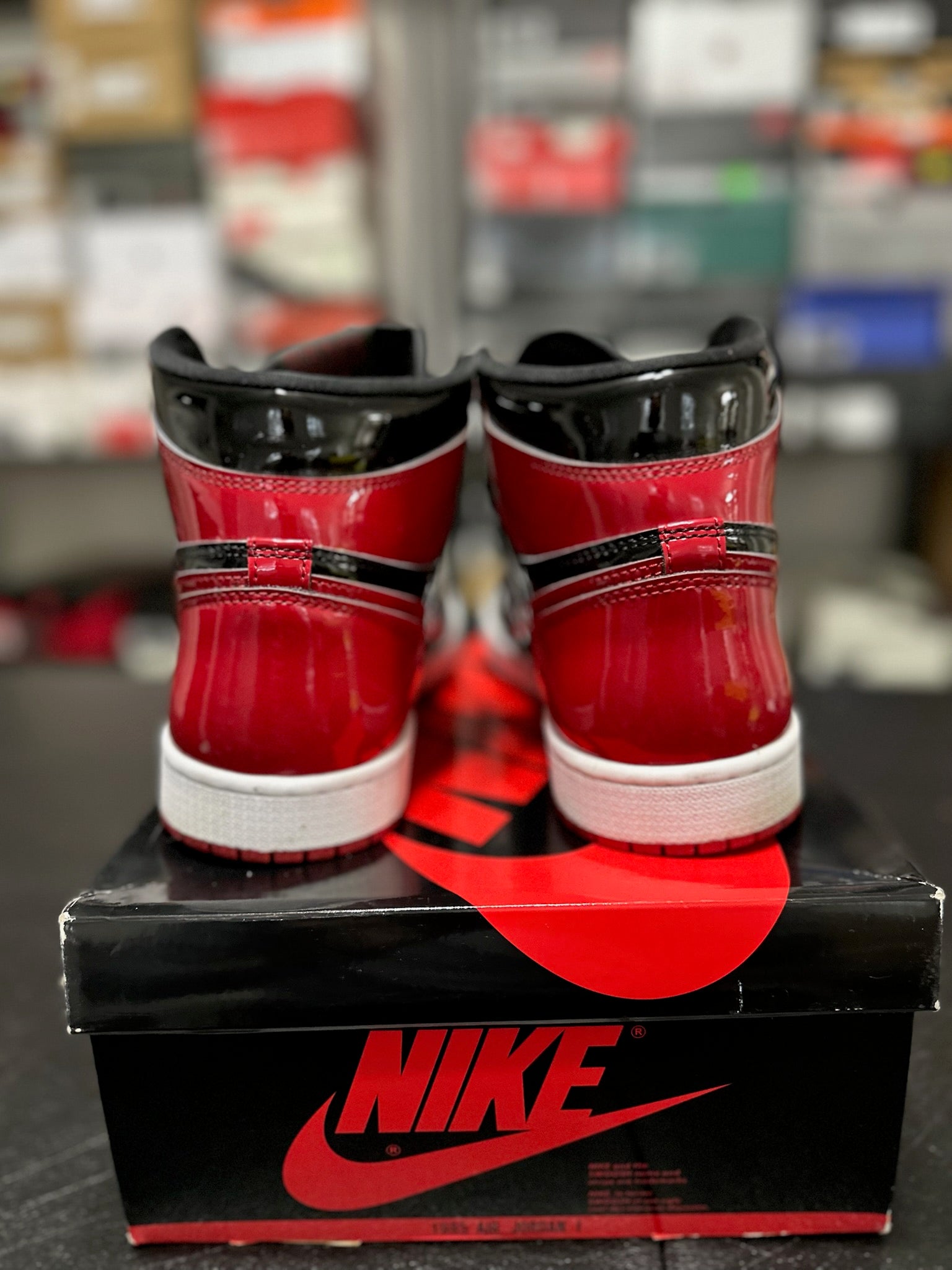Size 10.5 - J1 High Patent Bred