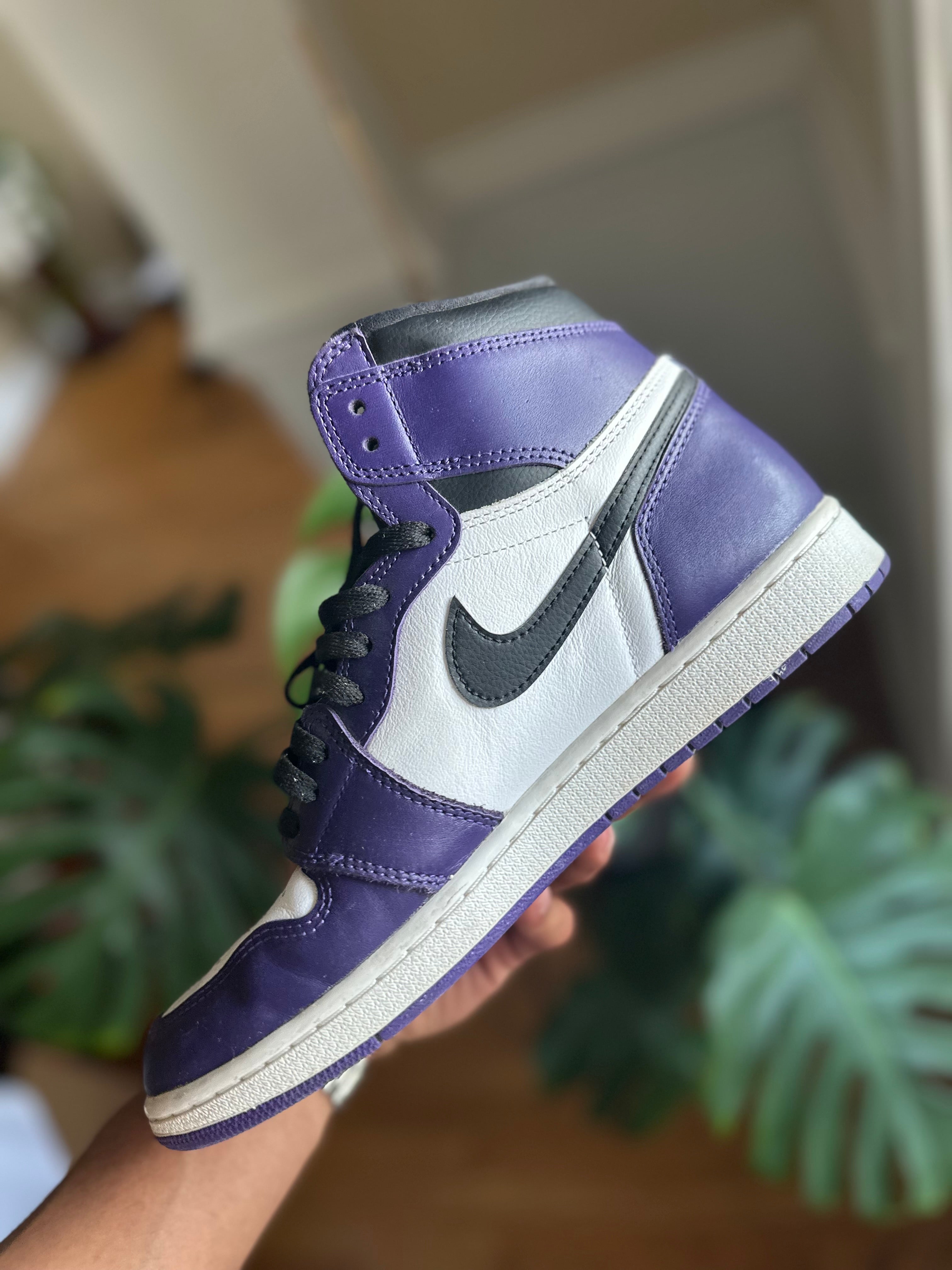 Size 9.5 - J1 court purple 2.0