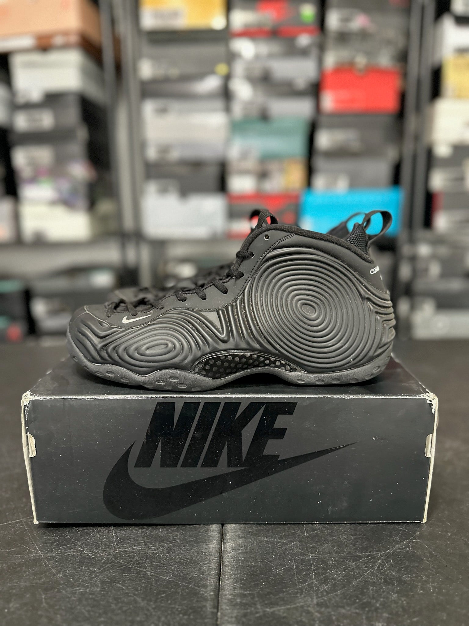 Size 10 - Foamposite 1 Comme des Garçons Homme Plus Black