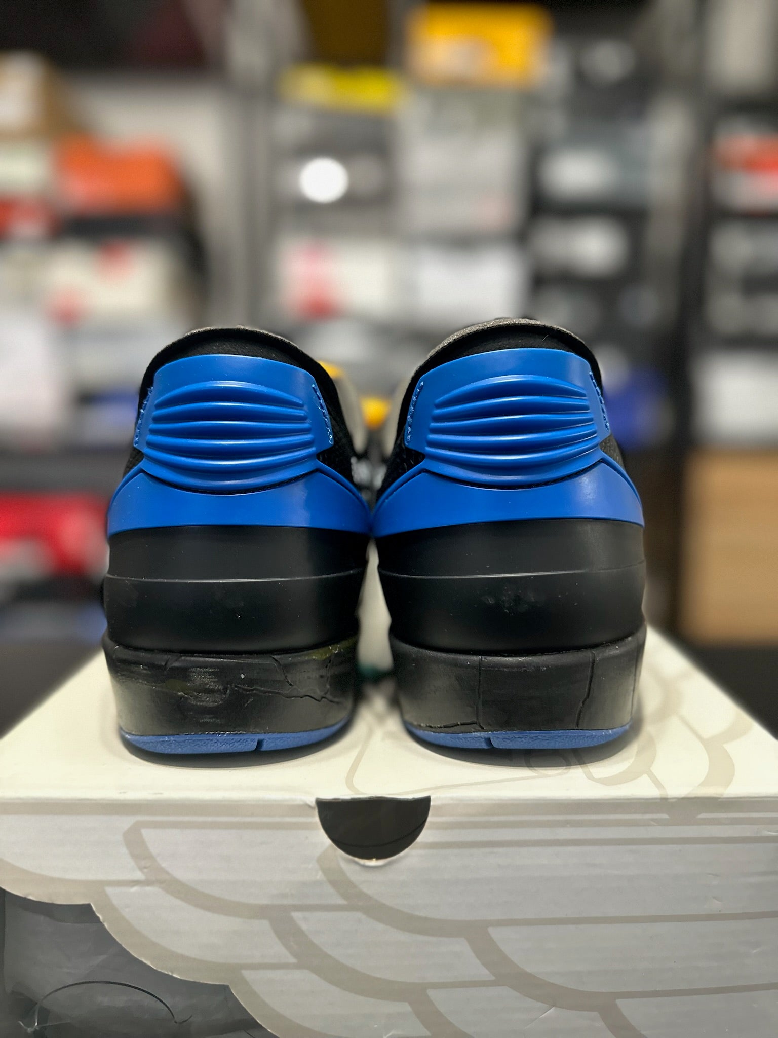 Size 11 - J2 Low Off White Black Blue
